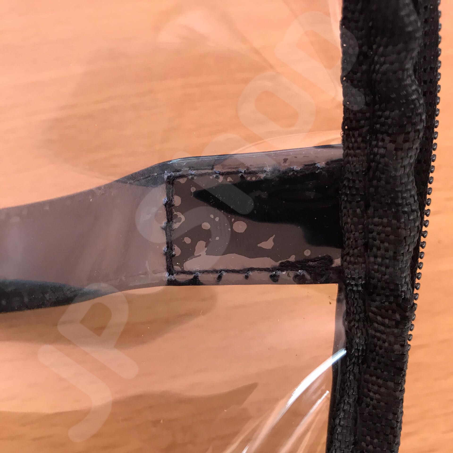 กระเป๋าใส่เครื่องสำอาง รุ่นพกพา สีดำ โปร่งใส ราคา/1 ใบ #00118