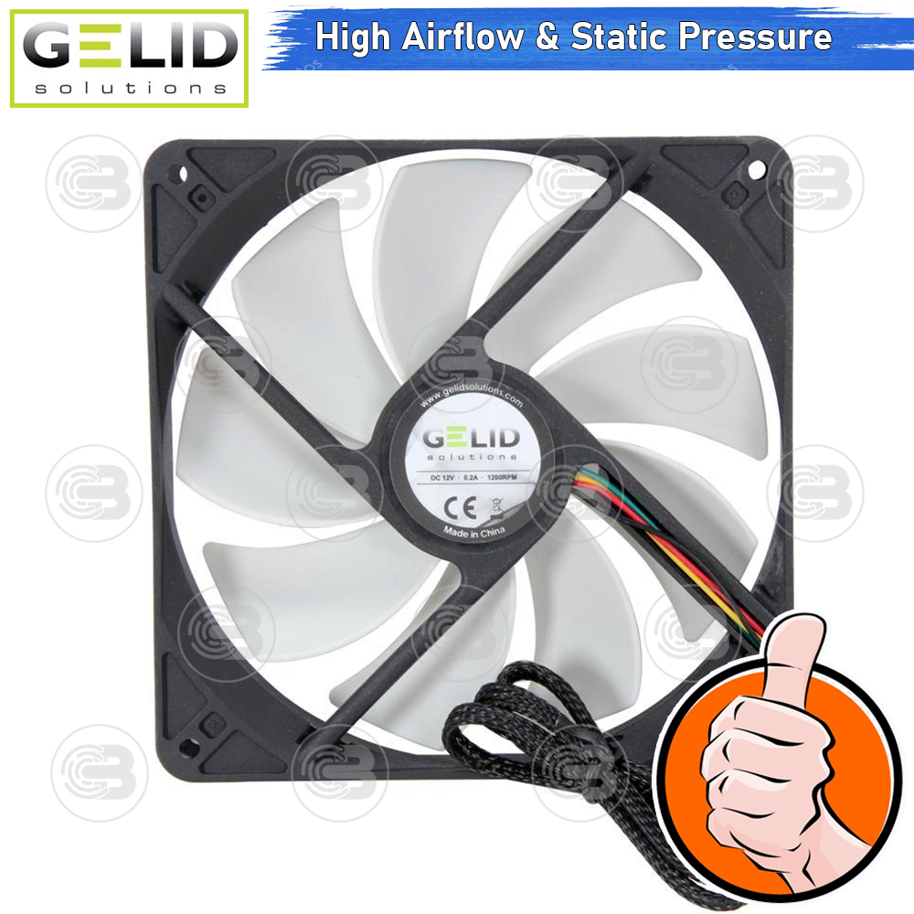 [CoolBlasterThai] GELID Silent 14 PWM PC Fan Case size 140 mm. ประกัน 3 ปี (FN-PX14-12)