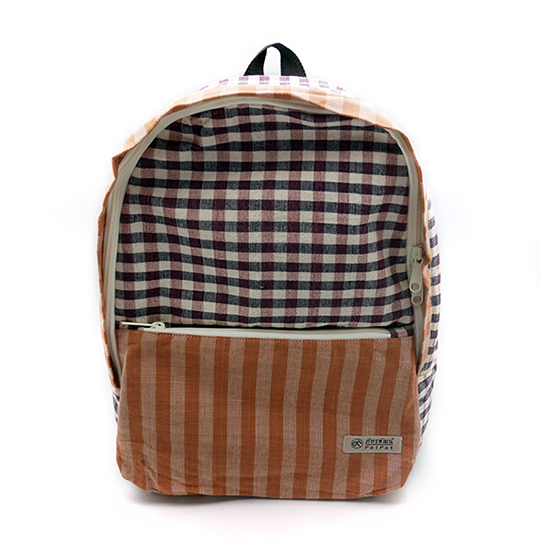 กระเป๋าเป้ลายสก็อตเล็ก (คละลาย,คละสี) Backpack (Mixed color)