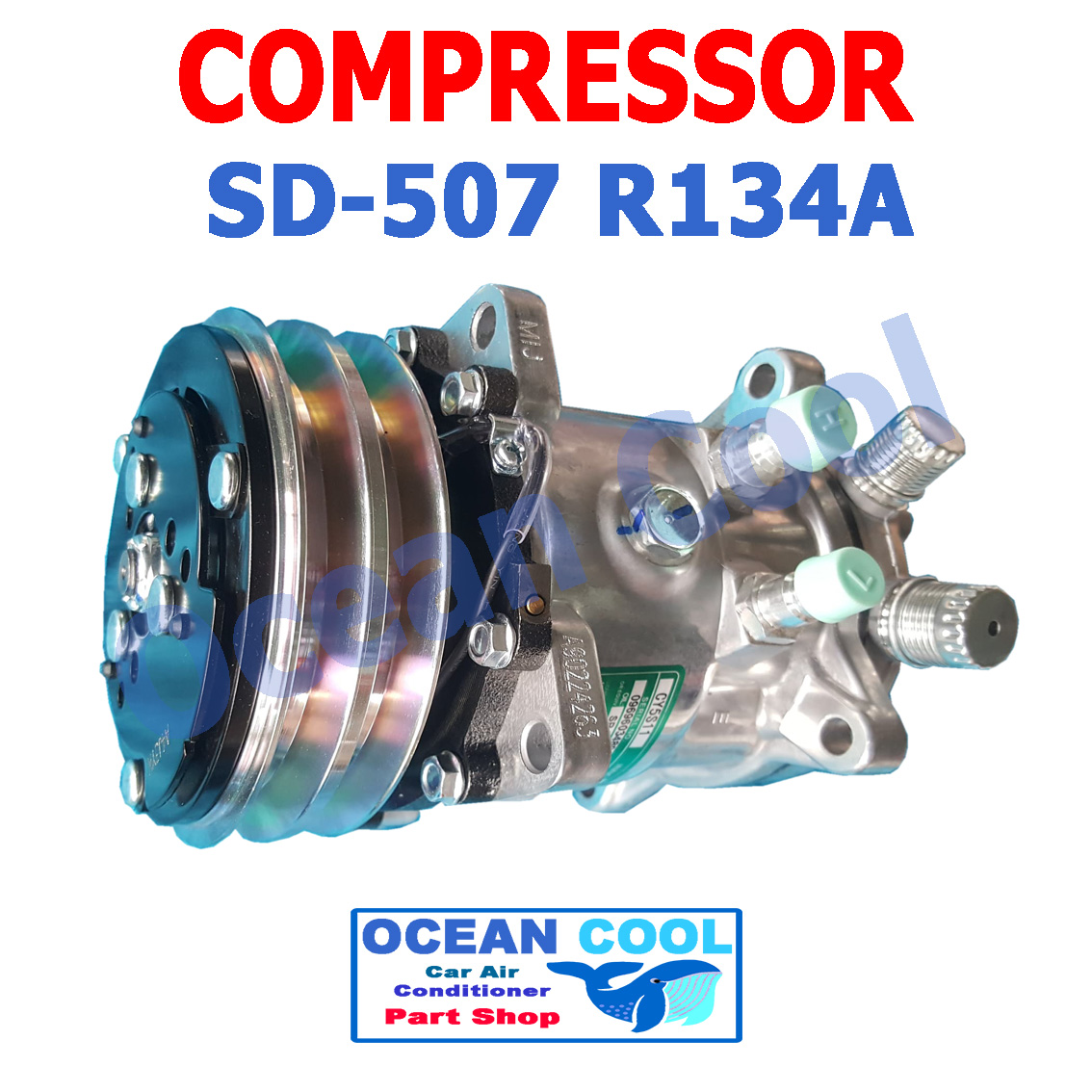คอมเพรสเซอร์ SD507 สิงคโปร์ 12V COMPRESSOR R134A innotech sd 507 คอมแอร์รถยนต์ คอมแอร์ คอมเพลสเซอร์ COM0023