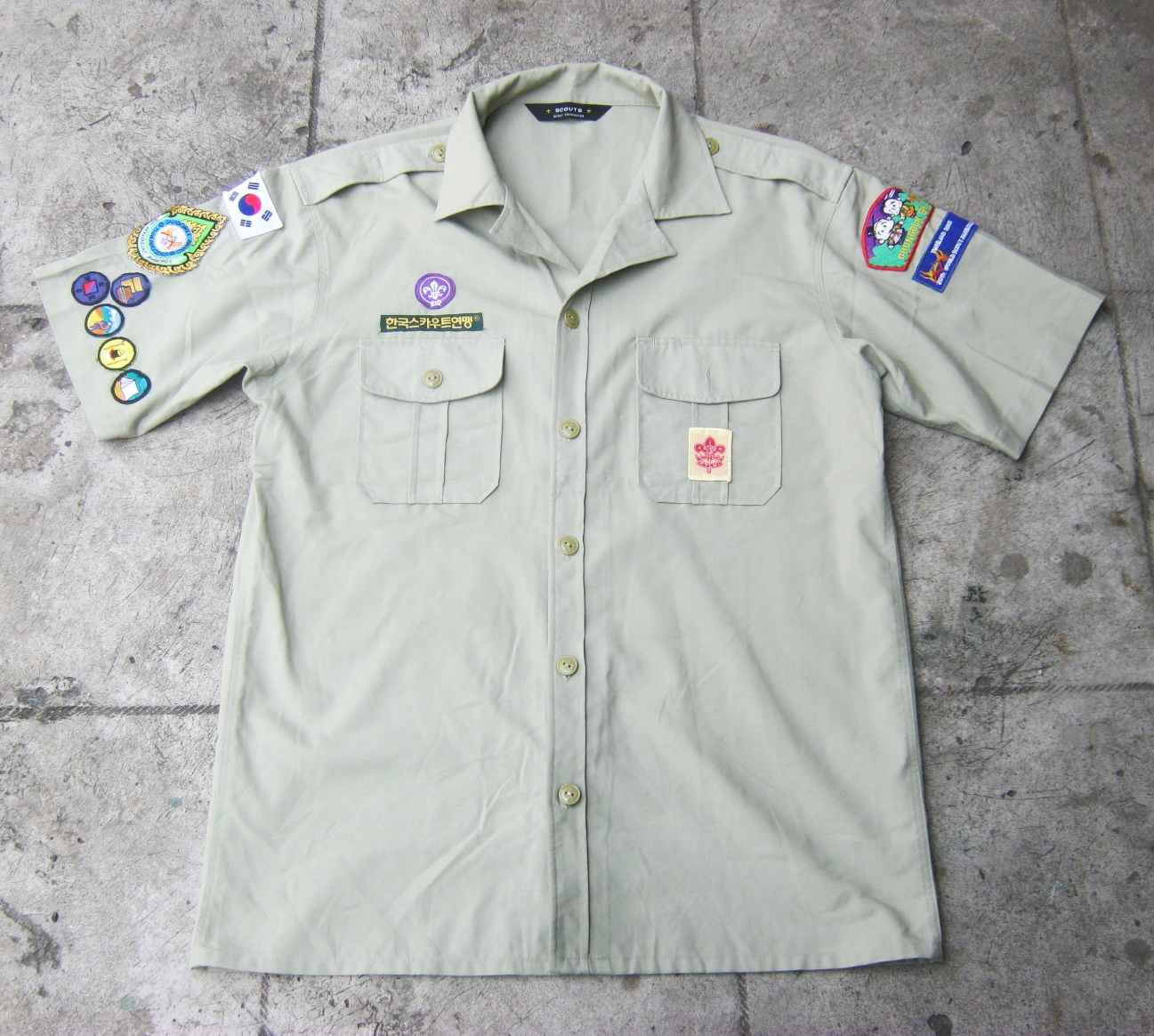 ขายแล้ว เสื้อลูกเสือเกาหลี อาร์มลูกเสือโลกไทย