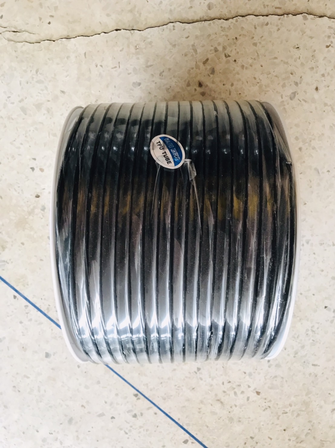 สายลม PU สีดำ ขนาด 6 มม. (Black PU air hose size 6 mm.) ยกม้วน #0615