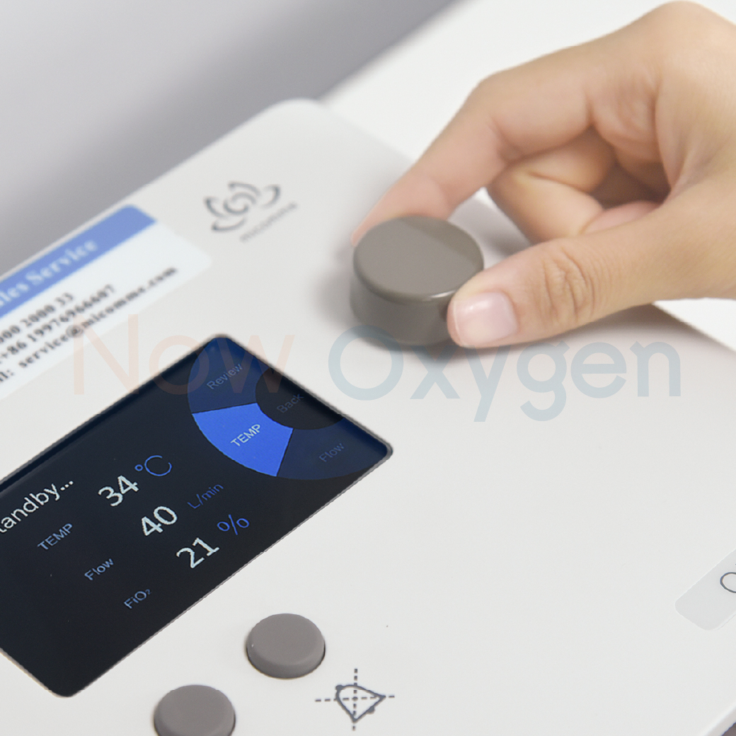 เครื่องควบคุมการให้ออกซิเจนแรงดันสูง High Flow Micomme รุ่น OH-60A ประกันศูนย์ไทย 2 ปี