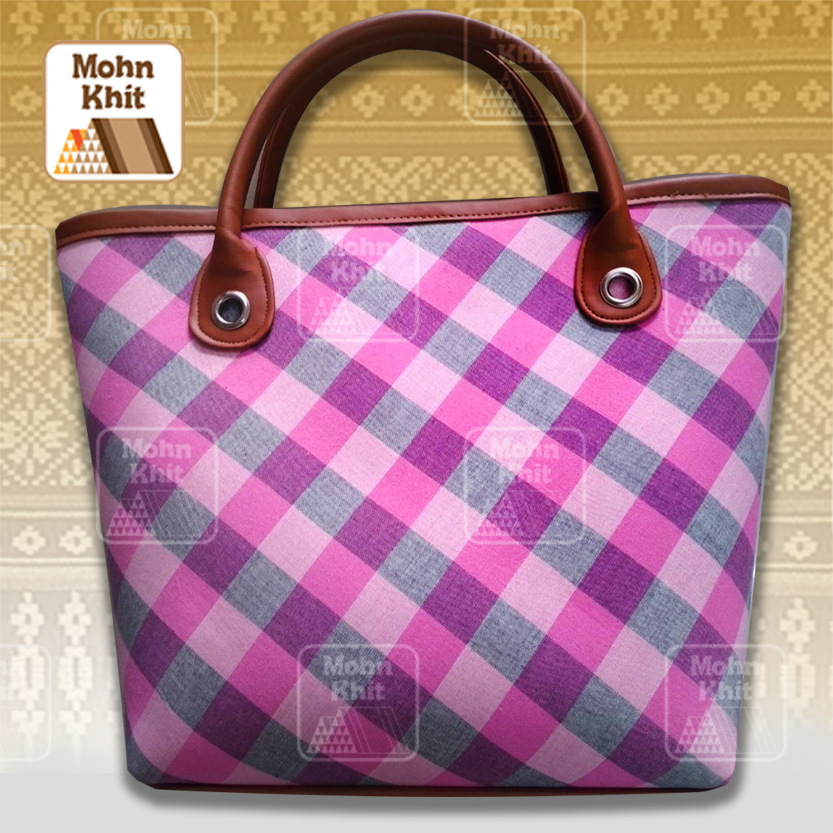 กระเป๋าขาวม้า,กระเป๋าผ้าขิด กระเป๋าถือ กระเป๋าหิ้ว 11x32x32 Cm//Khit Bag, Tote Bag, Tote Bag 11x32x32 Cm