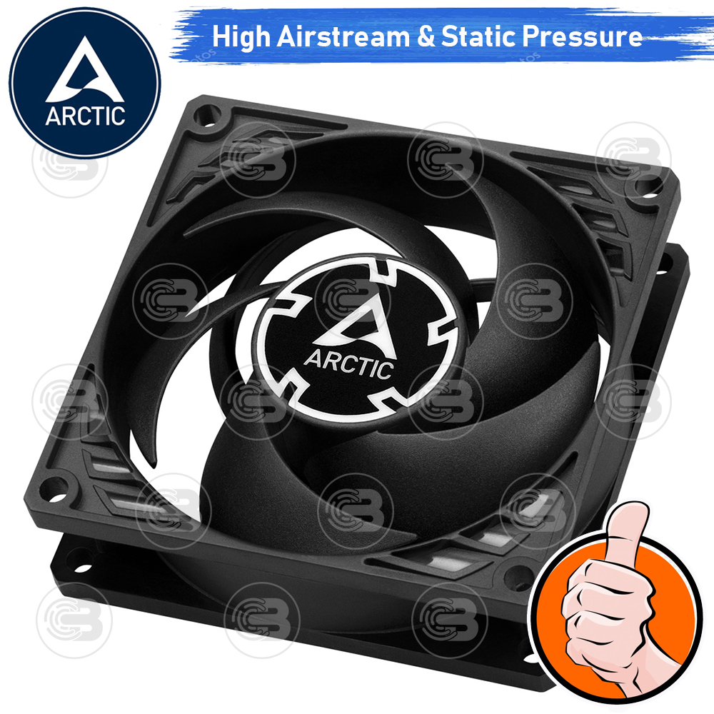 [CoolBlasterThai] ARCTIC P8 PWM PST BLACK (size 80 mm.) PC Fan Case ประกัน 6 ปี