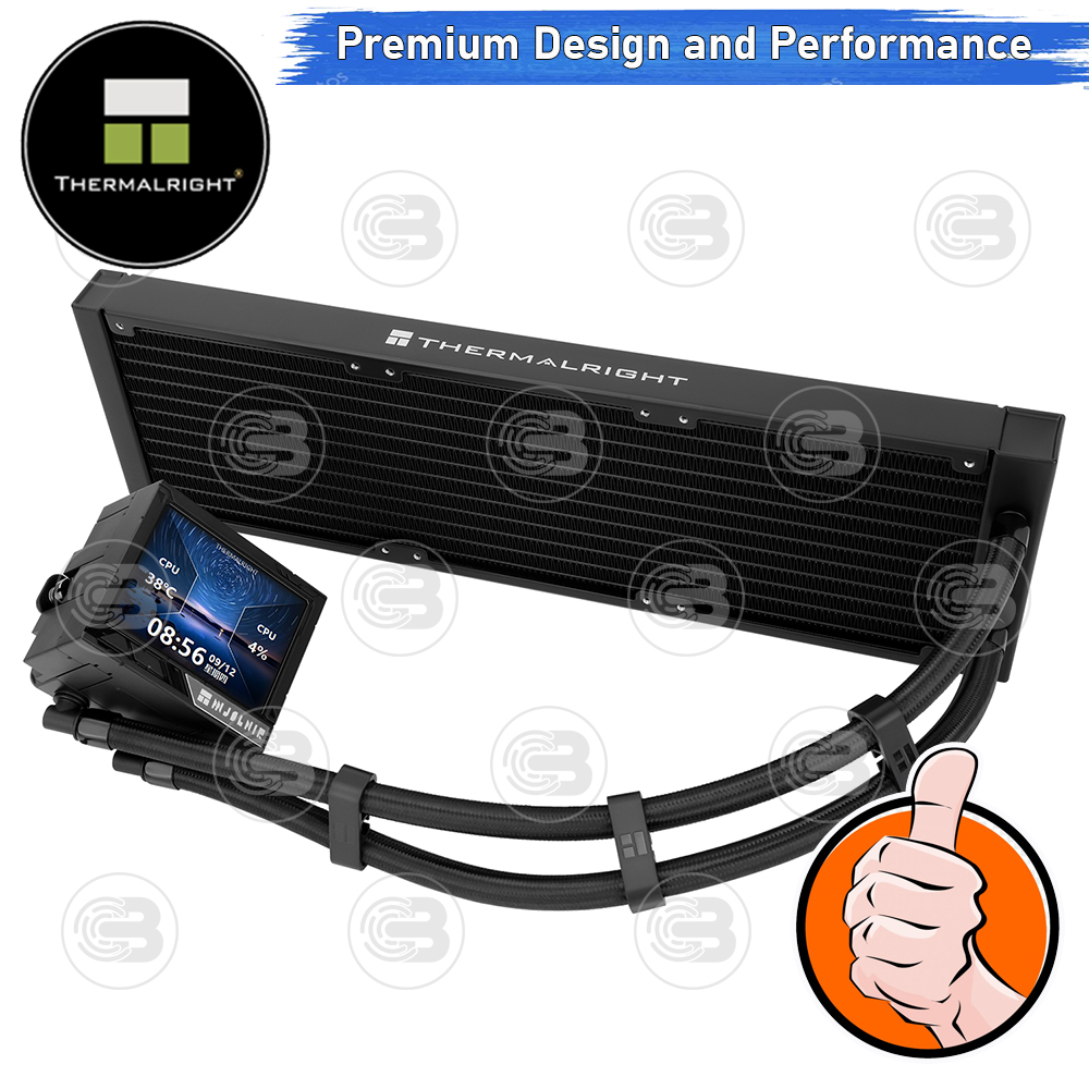 [CoolBlasterThai] Thermalright Mjolnir Vision X 360 BLACK (FANLESS) AIO Liquid CPU Cooler (AM5/LGA1851 Ready) ประกัน 5 ปี