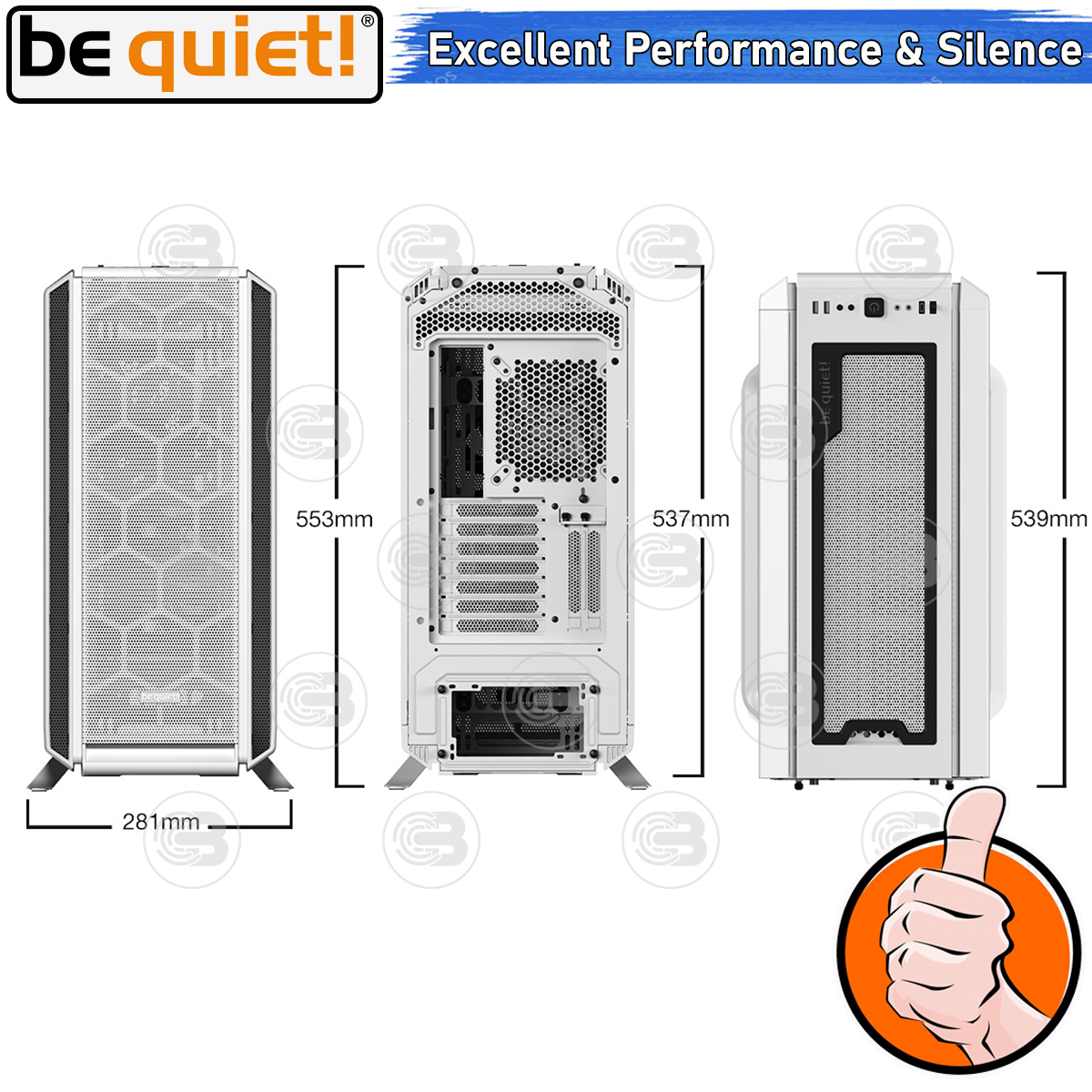 [CoolBlasterThai] Be Quiet SILENT BASE 802 Window White PC Case (BGW40) ประกัน 3 ปี