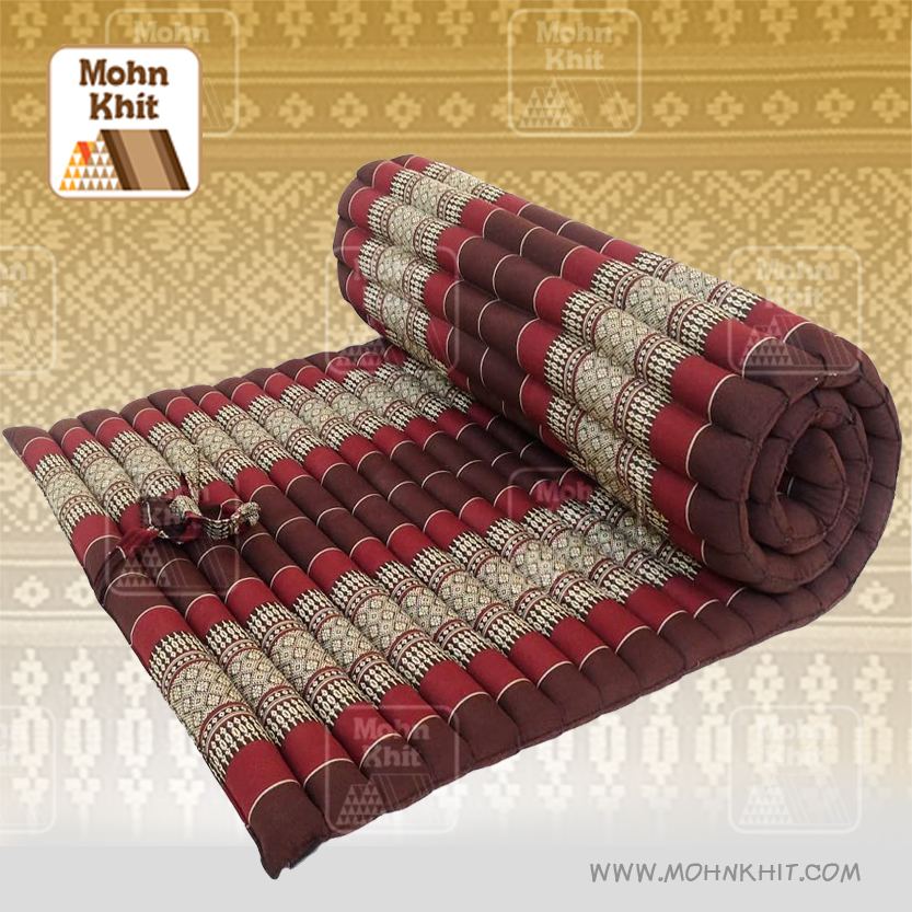 ที่นอนระนาดขนาดกลางยาวพิเศษ 80x200 Cm Thai Roll Up Floor Beds Mattress Kapok100%