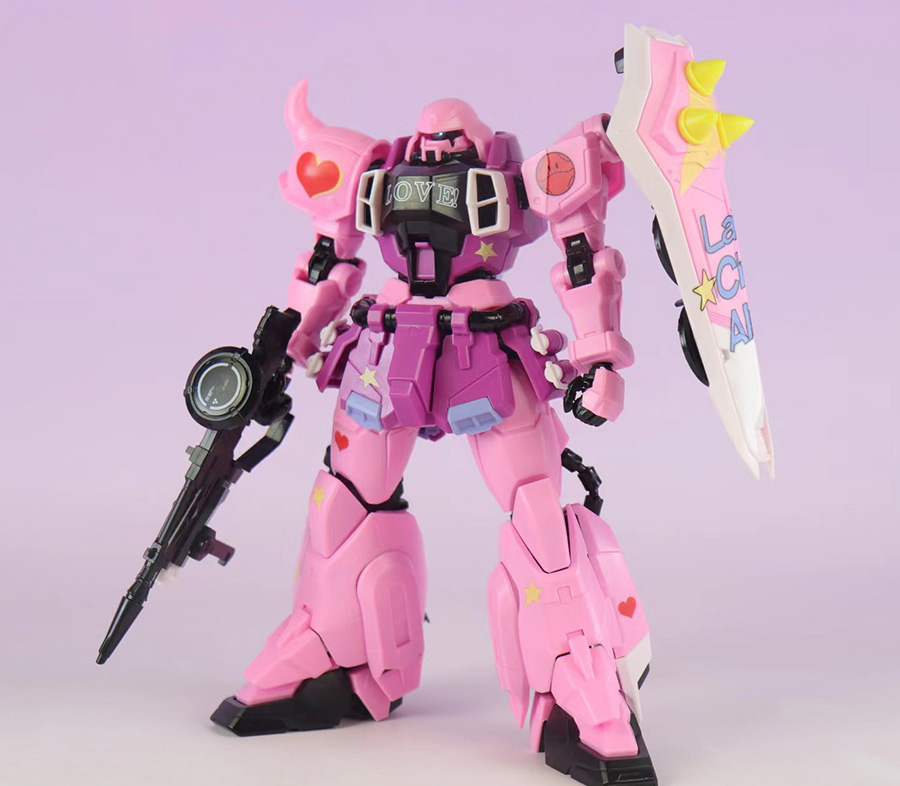 พร้อมส่ง Flash Model MG 1/100 Zaku Pink Warrior LIVE CONCERT [Huanying]