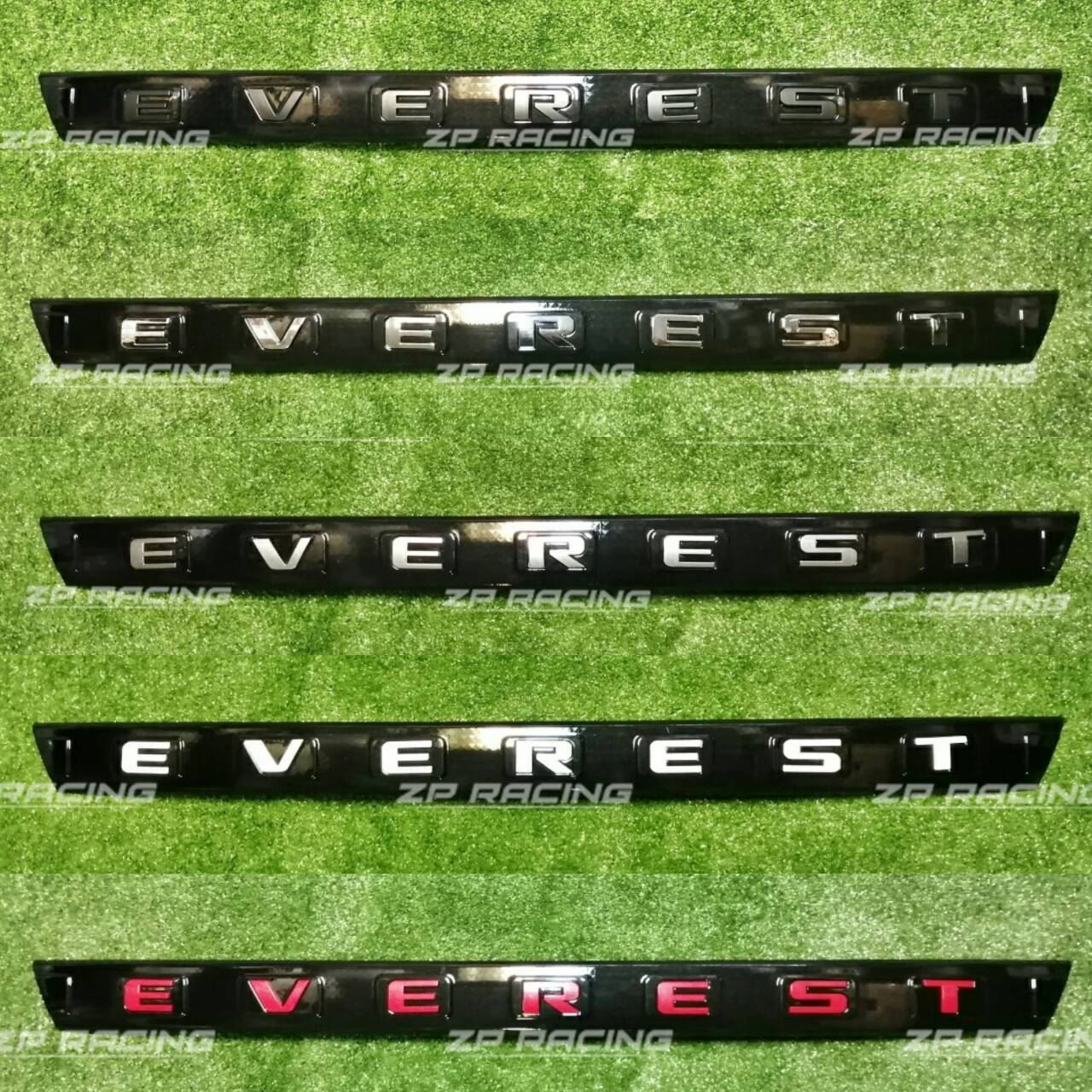 คาดฝาท้าย V.2 Sport Black ตัวอักษรสี