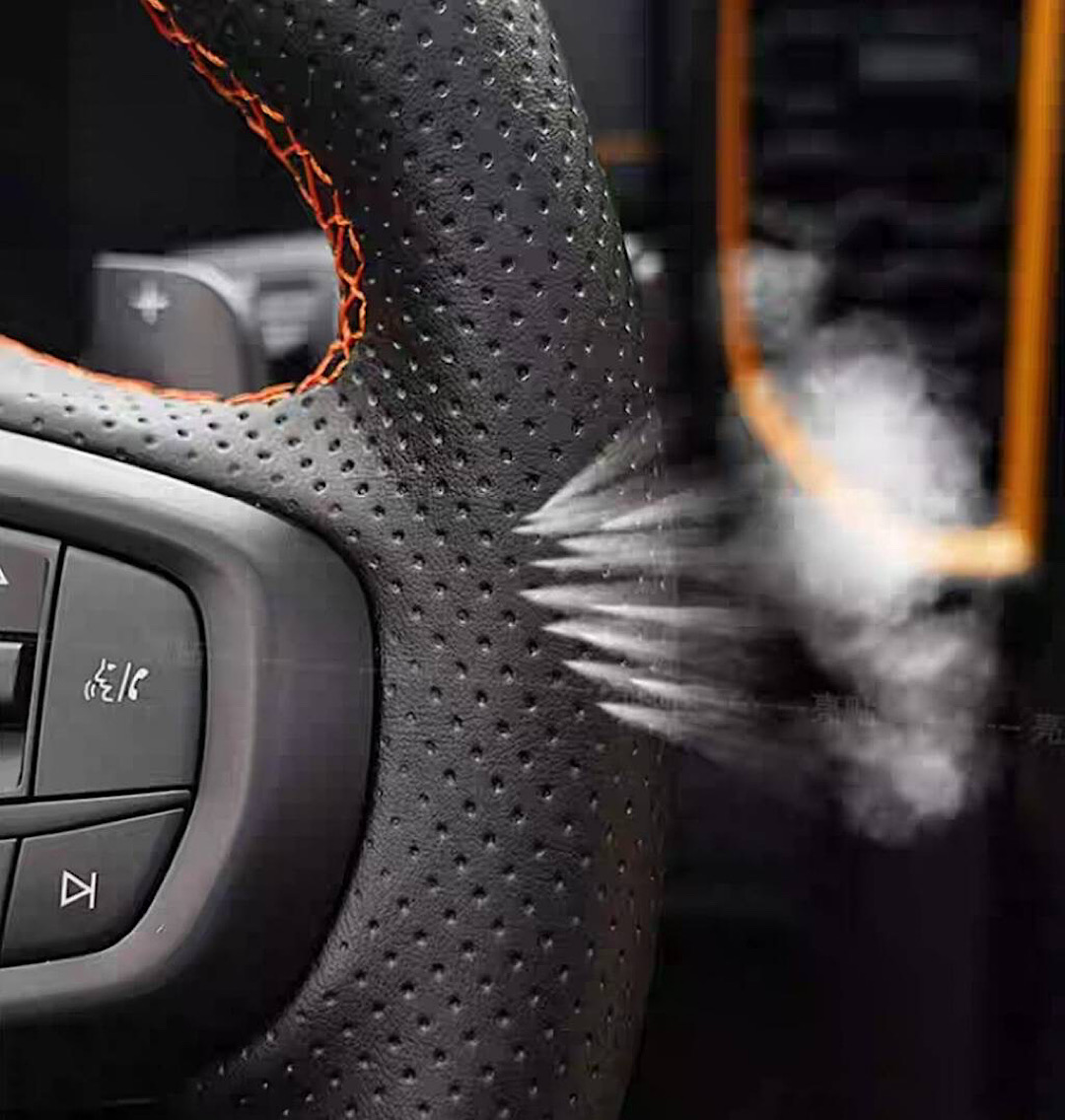 หนังหุ้มพวงมาลัยฟอร์ด Next Gen Everest แบบเข้ารูป รุ่น Raptor Style