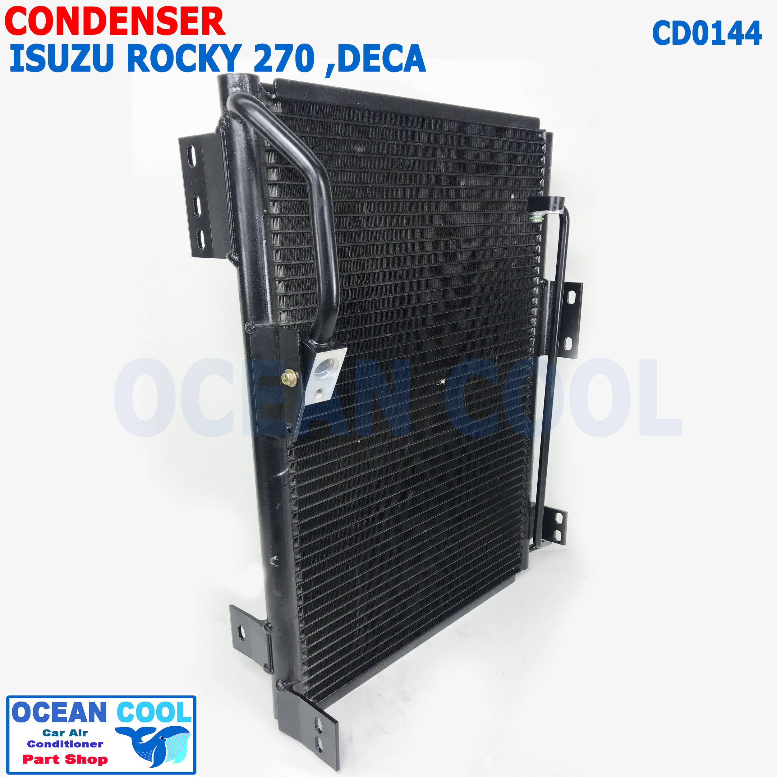 แผงแอร์ อีซูซุ ร็อกกี้ 270 , เดก้า ไดเออร์ เกลียว KK134a กลางแปะ R12 CD0144 Condenser For isuzu Rocky 270 , Deca รังผึ้งแอร์ แผงรังผึ้ง แผงคอยล์ร้อน