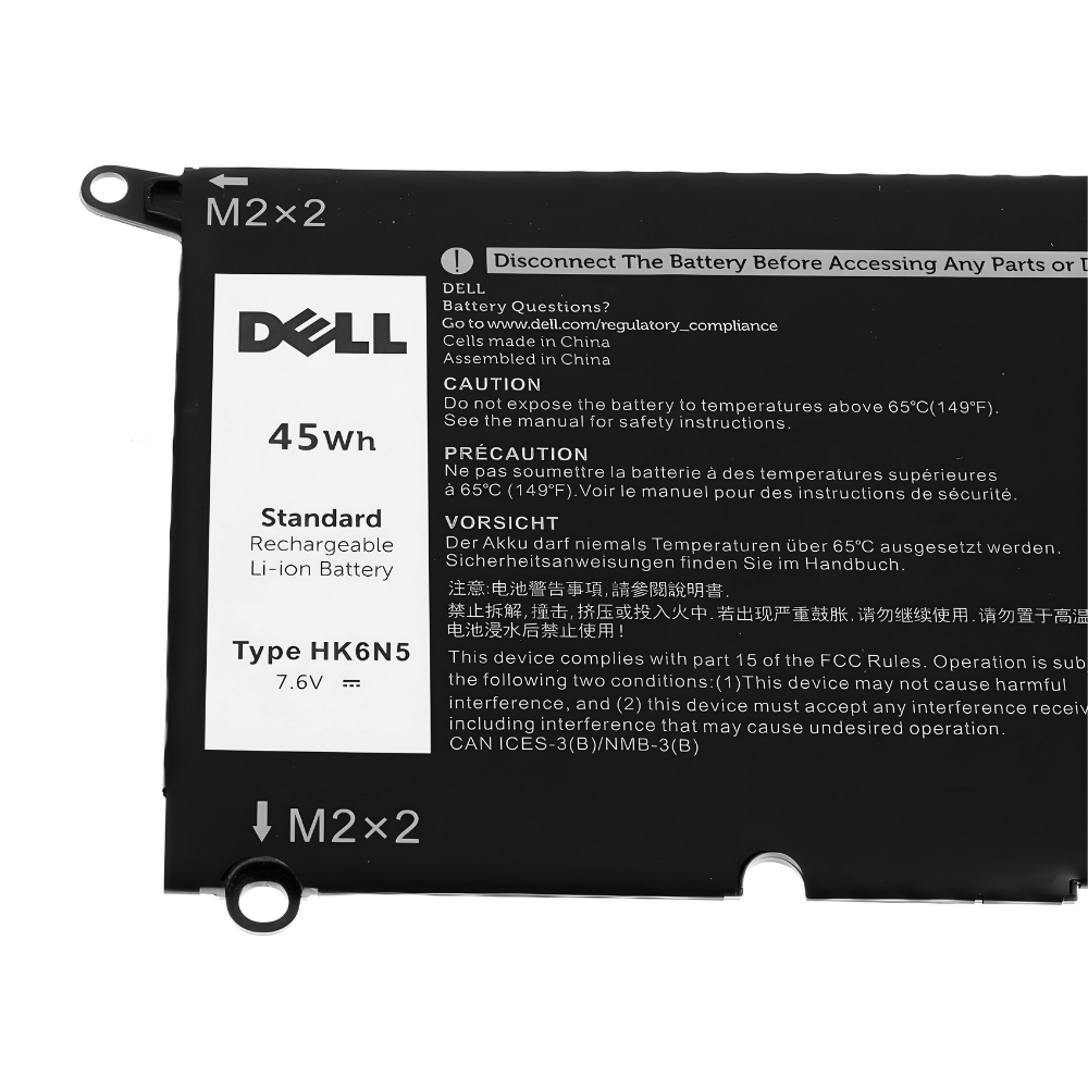Battery Dell Inspiron 7391 2-in-1, 4-Cell 45Wh, แบตเตอรี่ Dell HK6N5 ของแท้รับประกันศูนย์ Dell Thailand ราคาไม่แพง