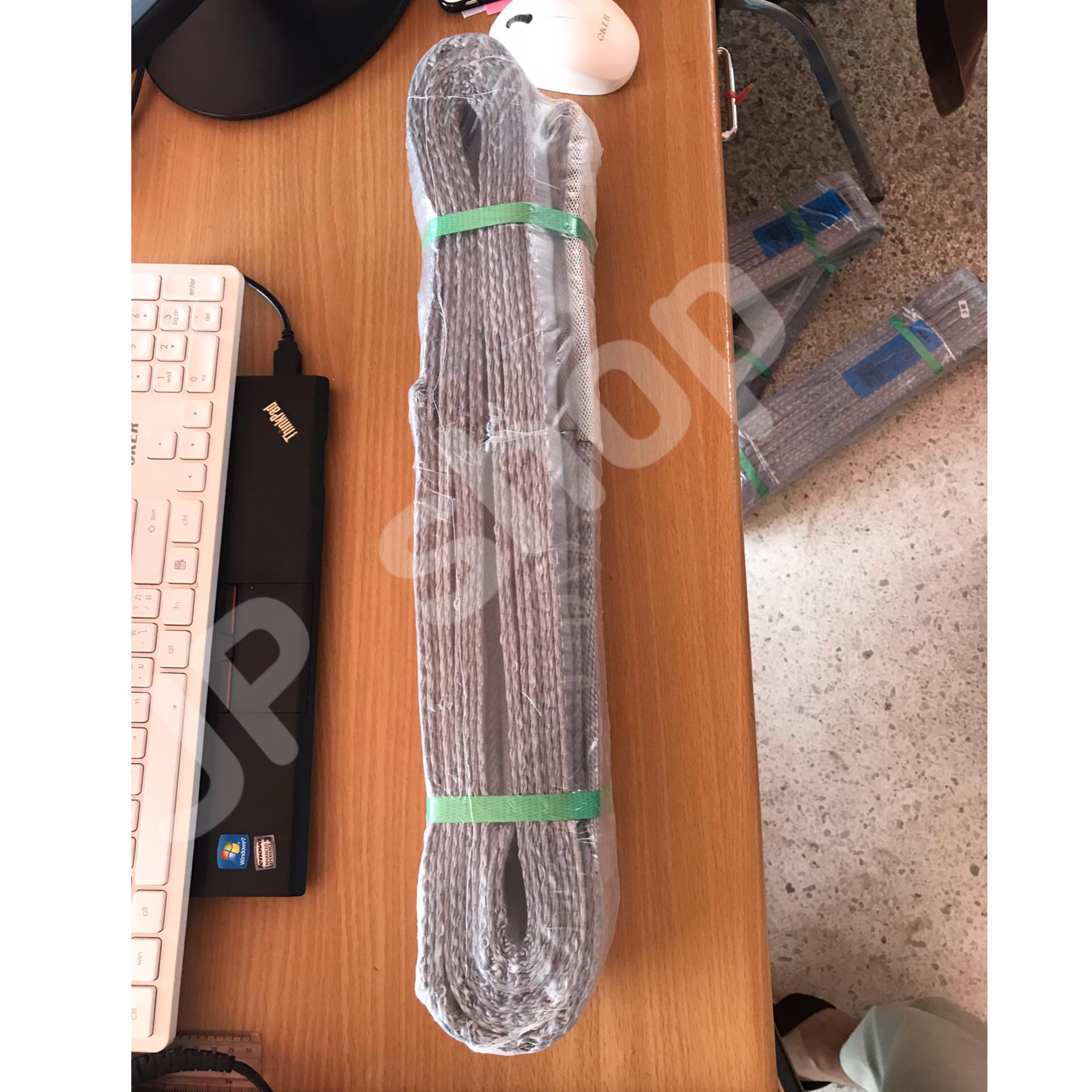 สายพานยกของขนาด 5 เมตร สีเทา หนา ทนทาน แข็งแรง สายสลิง ยกรถเครน สายยกของ อุปกรณ์ยกของหนักสลิงแบนแขวน สายลาก กว้าง 4 นิ้ว ยาว 5 เมตร ยกได้ 4 ตัน #07900