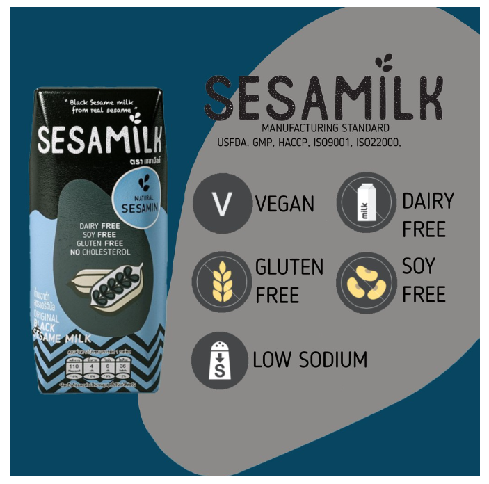น้ำนมงาดำ🥛 แท้ 💯% SESAMILK สูตรออริจินอล 😋อร่อย อุดมไปด้วยสารอาหารที่มีประโยชน์💪 แพ็ค 3 กล่อง‼️