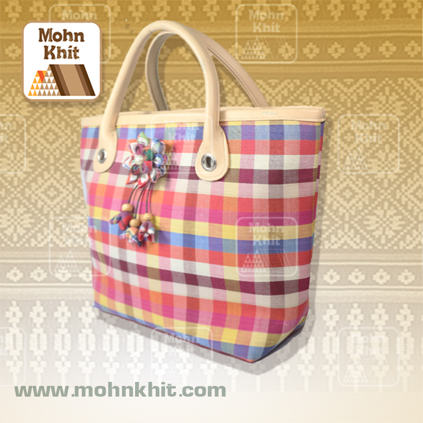 กระเป๋าขาวม้า,กระเป๋าผ้าขิด กระเป๋าถือ กระเป๋าหิ้ว 11x32x32 Cm//Khit Bag, Tote Bag, Tote Bag 11x32x32 Cm