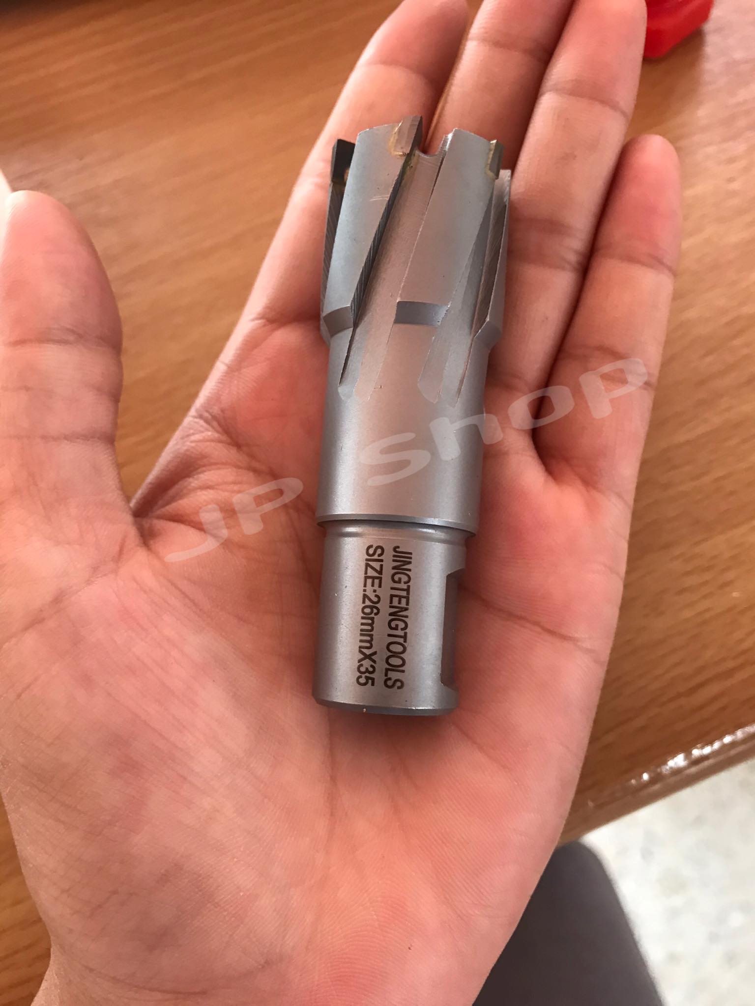 ดอกสว่านเจ็ทบอส แบบโฮลซอว์คาร์ไบสำหรับเจาะเหล็กหนา ด้วยสว่านแม่เหล็กไฟฟ้า ขนาด26*35 มม. #2635