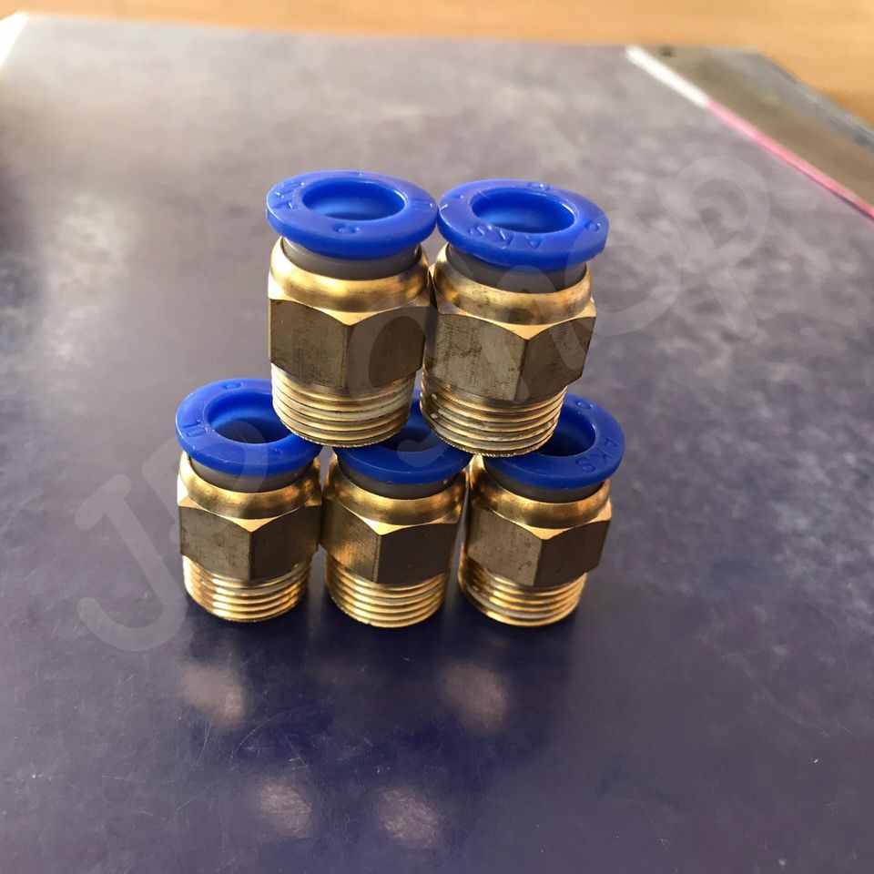 ข้อต่อลม pc10-03 ต่อตรงเสียบสายลมด้านหนึ่ง อีกด้านเกลีนยวนอก