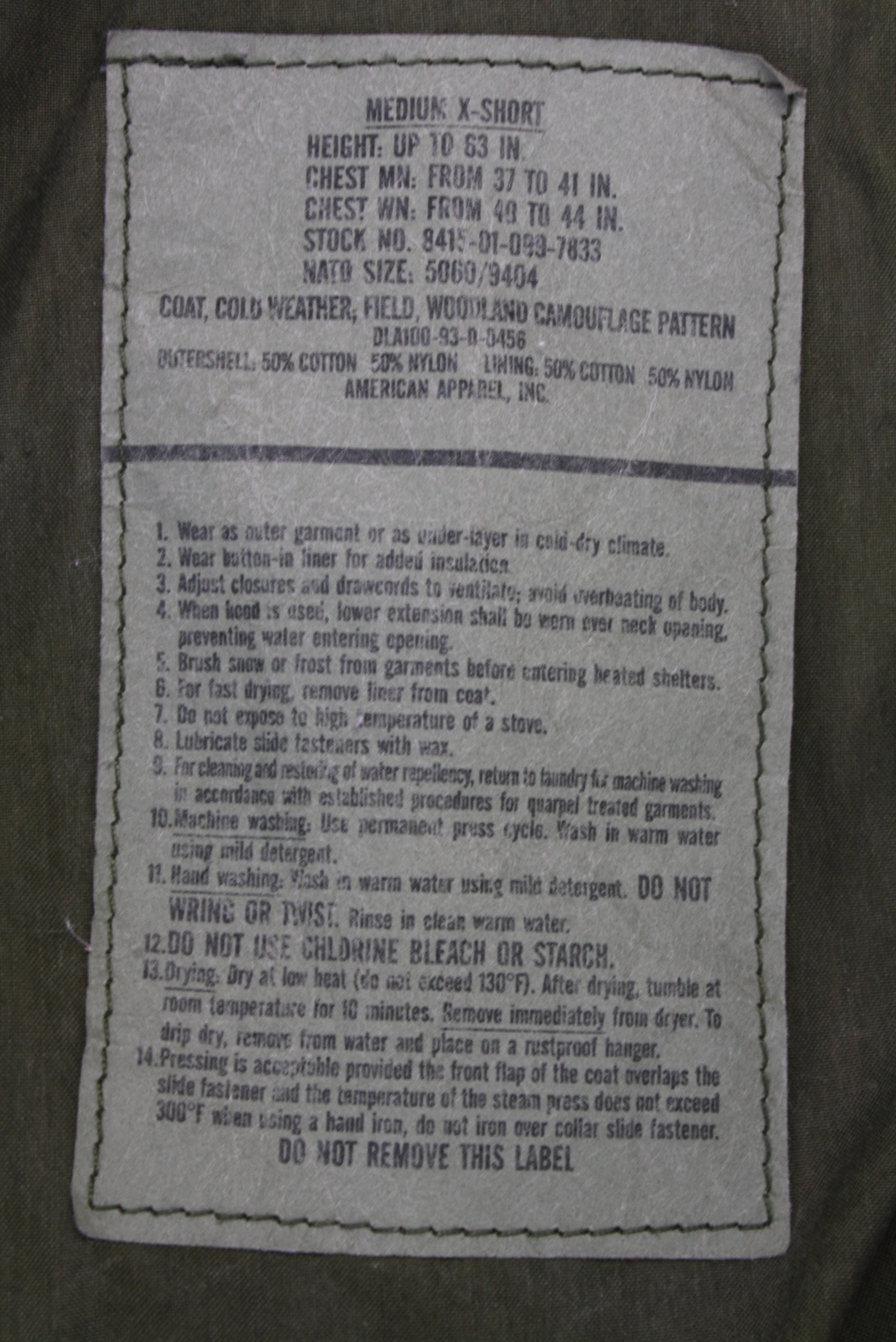 M65 ลาย woodland Medium X-Short