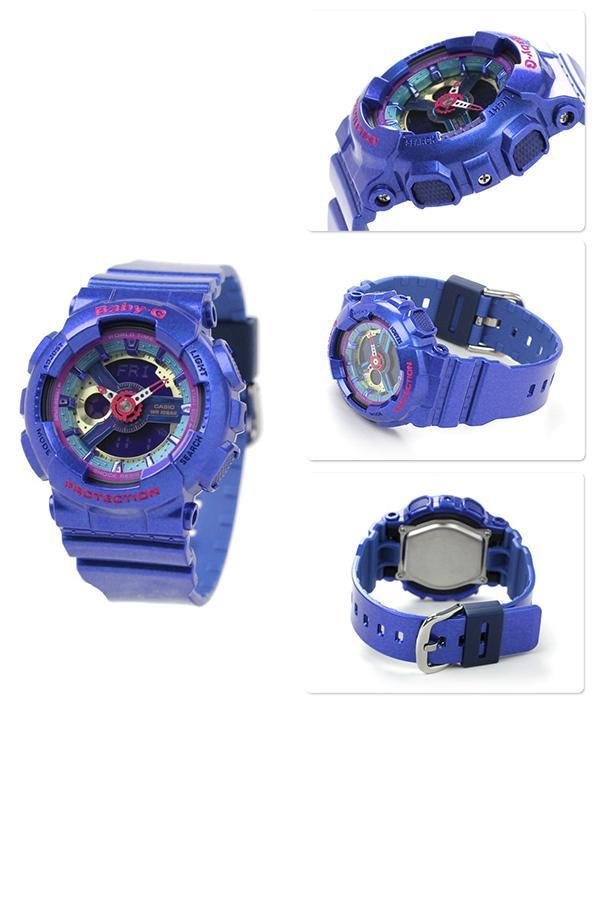 CASIO BABY-G สายเรซิ่น รุ่น BA-112-2ADR - Blue/Pink