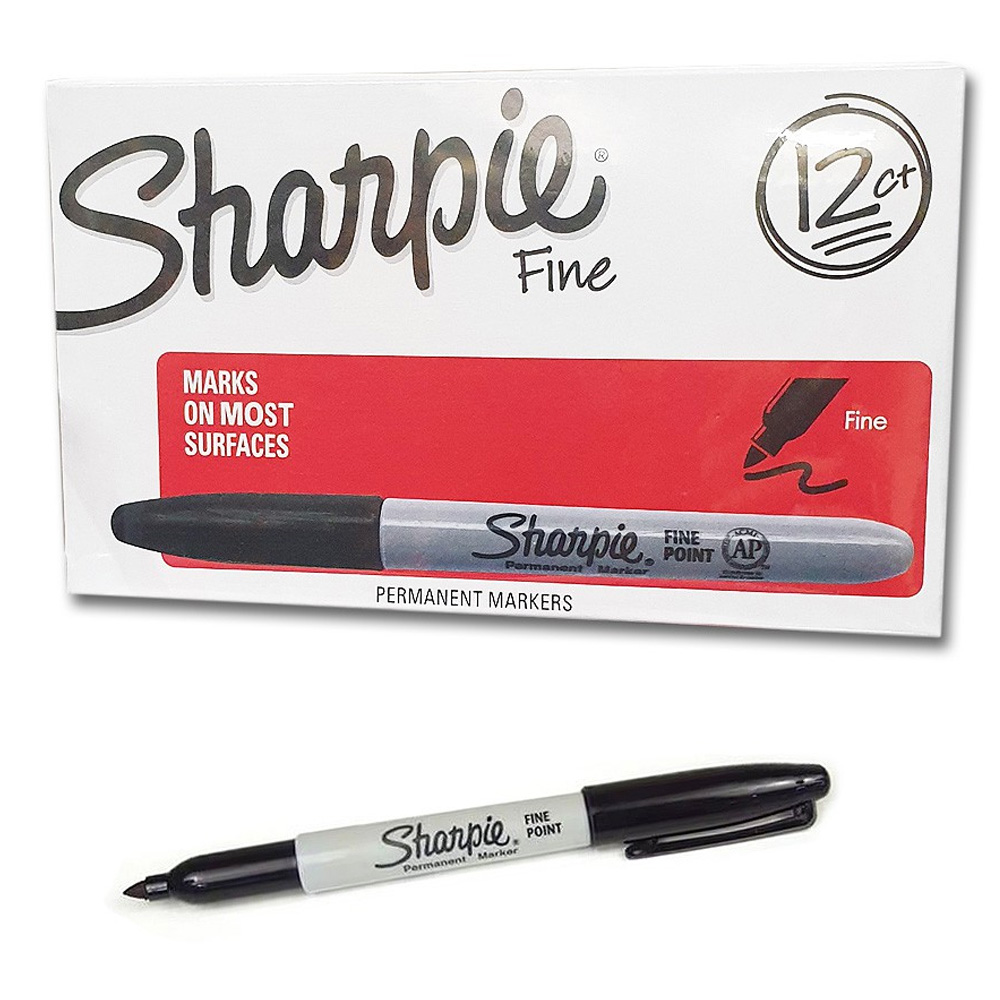 ปากกามาร์คเกอร์ ชาร์ปี้ Sharpie Marker Fine Permanent Marker ปากกากันน้ำ ปากกาเขียนแผ่นพลาสติก