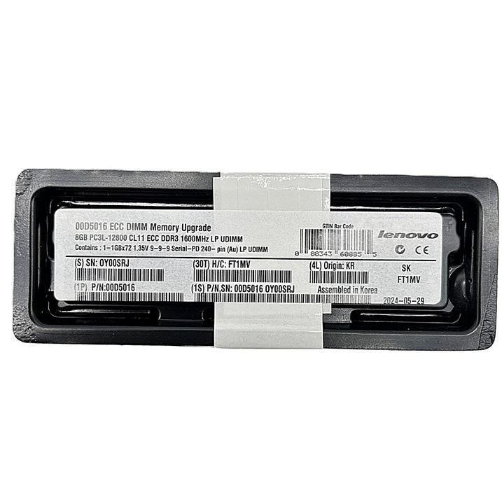 NEW Lenovo 00D5016 00D5018 [TorCompTH Thailand ขายจำหน่าย ราคา] Lenovo 8GB (1x8GB, 2Rx8, 1.35V) DDR3L-1600MHz CL11 ECC LP UDIMM