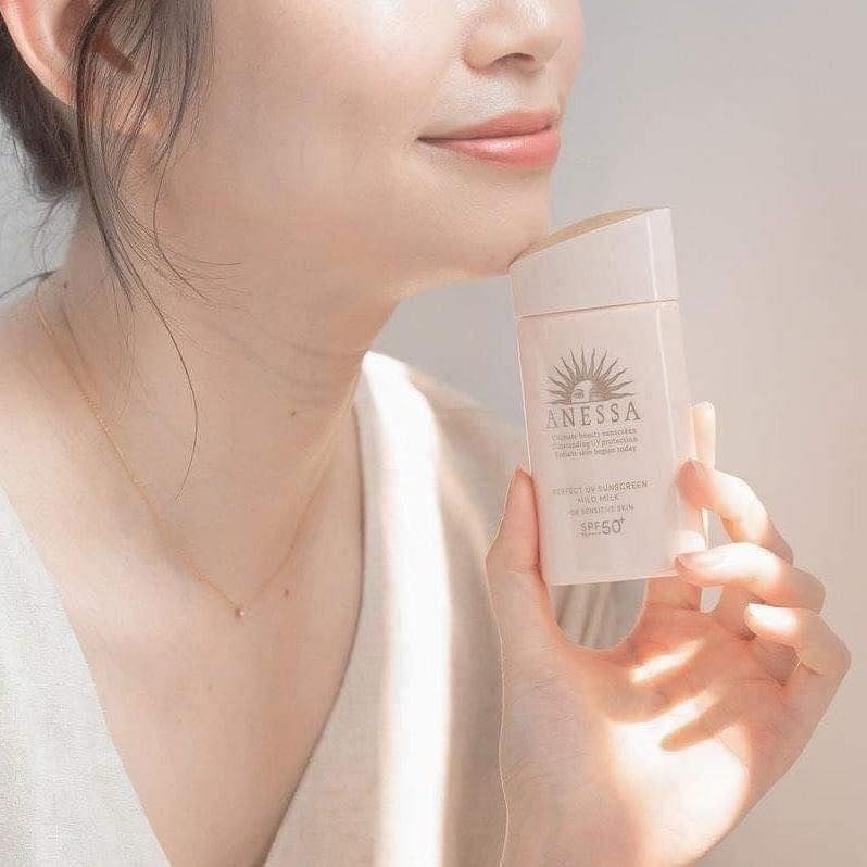 Shiseido Anessa Perfect UV Sunscreen Mild Milk N SPF50+ PA++++ 60ml. ผิวแพ้ง่าย