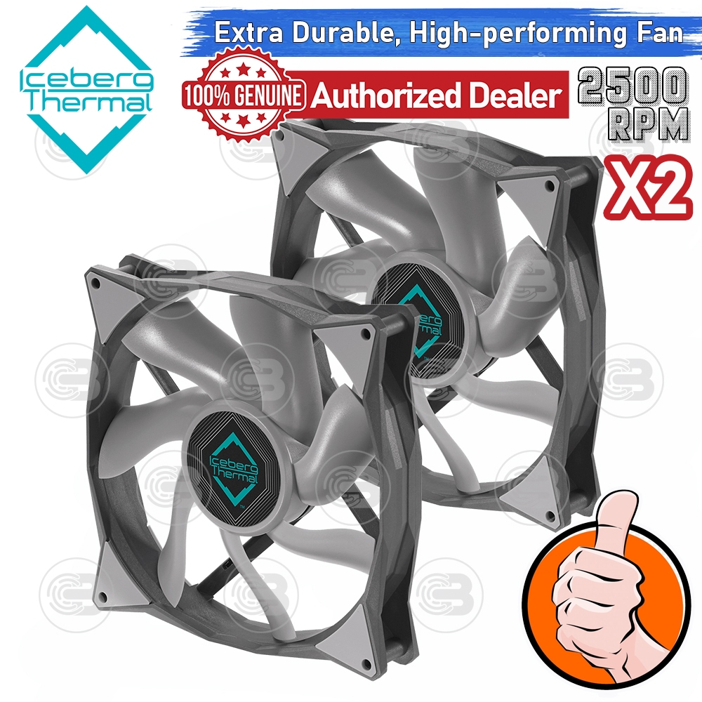 [CoolBlasterThai] Iceberg Thermal IceGALE Xtra 140 Gray Fan Case (size 140 mm.) X2 Value Pack ประกัน 6 ปี
