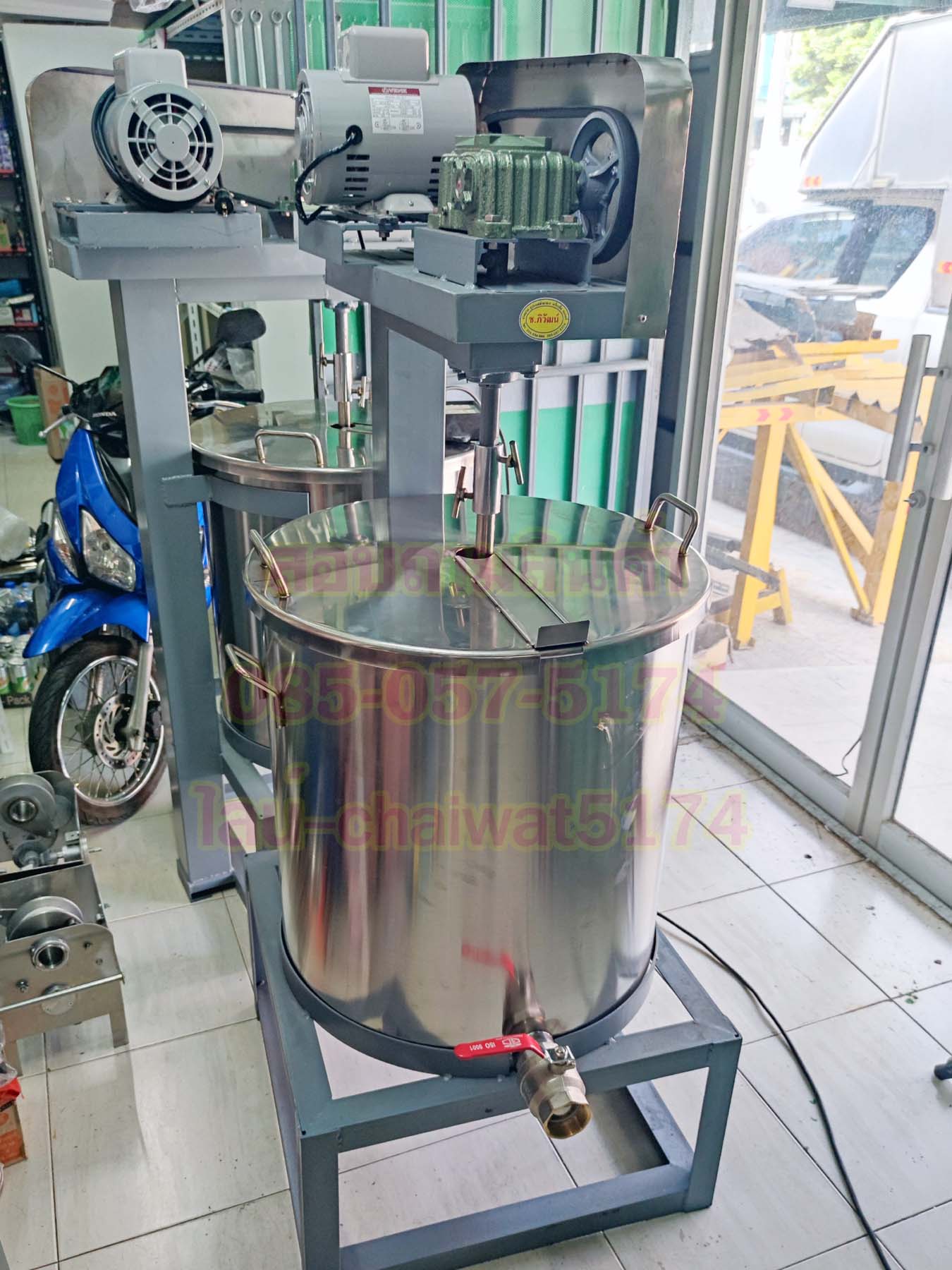 เครื่องผสมของเหลว100ลิตรใช้ไฟฟ้า