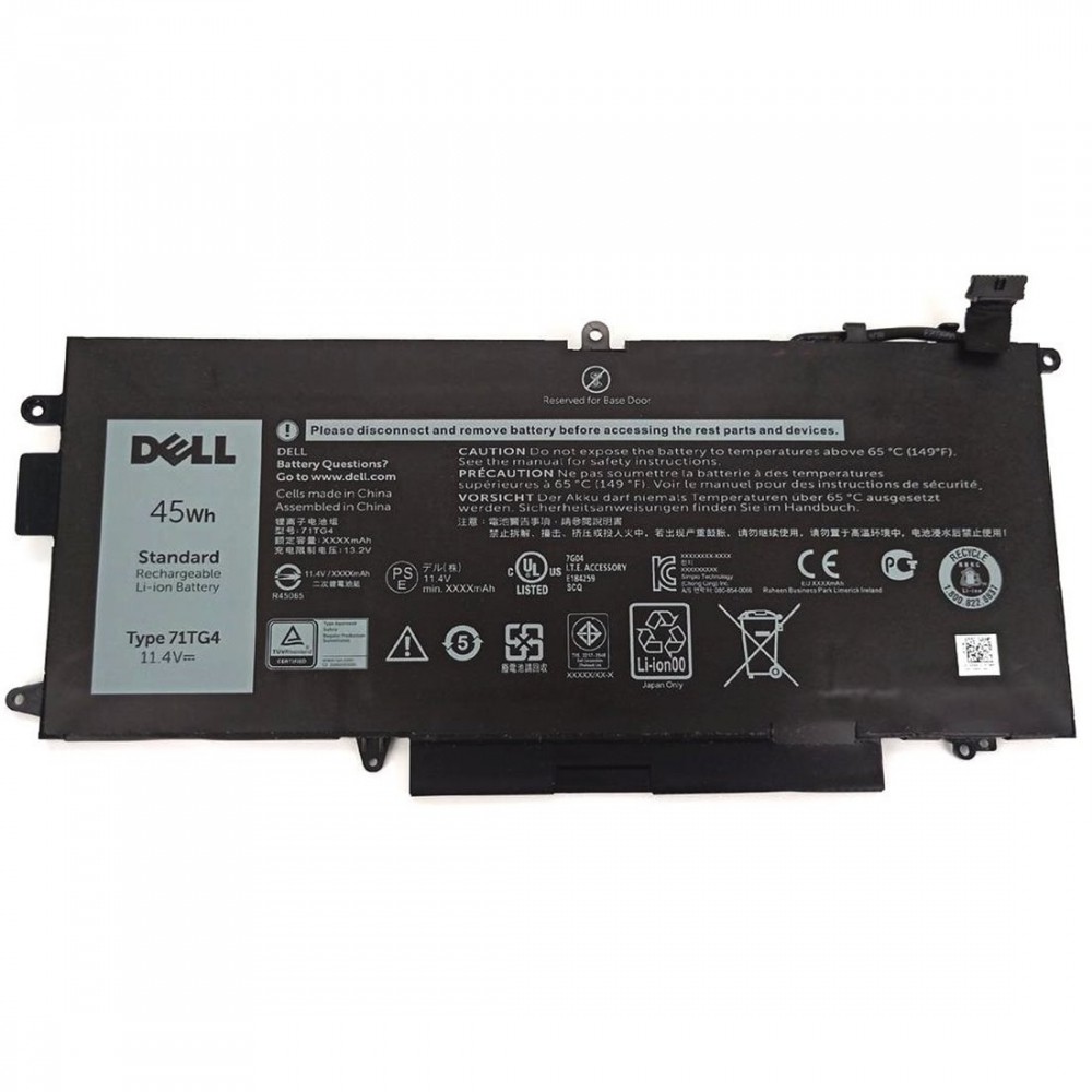 Battery Dell Latitude 7390 2-in-1, 3-Cell, 45Wh, แบตเตอรี่ Dell Latitude 71TG4 ของแท้รับประกันศูนย์ Dell Thailand On-site Service