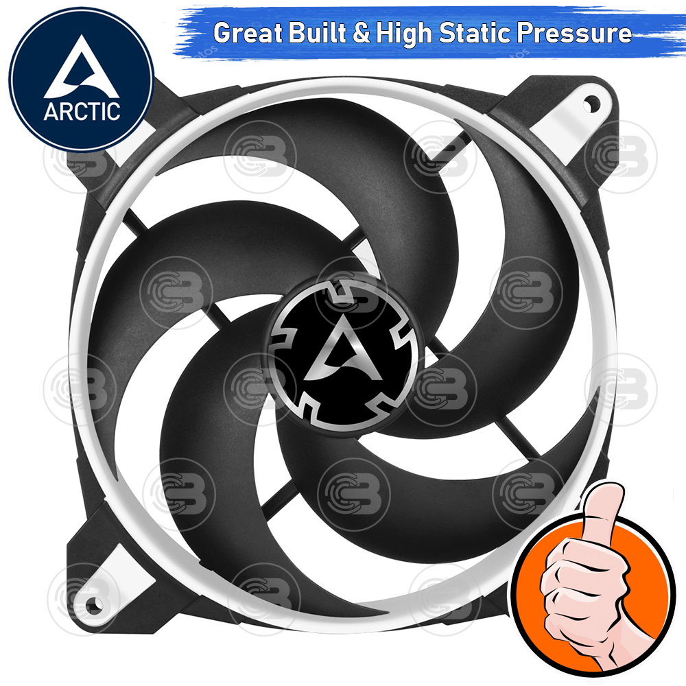 [CoolBlasterThai] ARCTIC BioniX P140 Black-White Pressure-optimised with PWM PST(size 140 mm.) PC Fan Case ประกัน 10 ปี