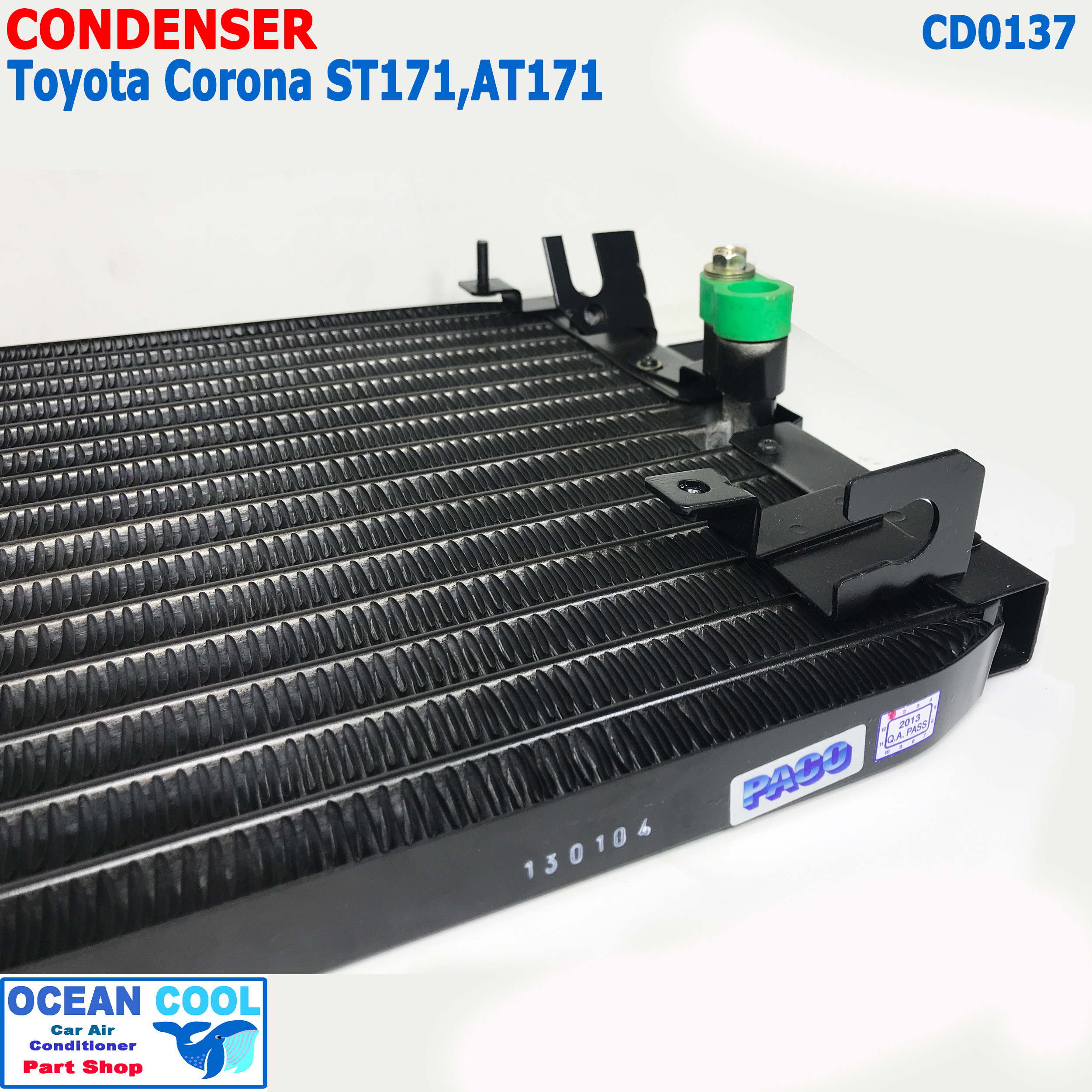 แผงแอร์ โตโยต้า โคโรน่า ST171 , AT171 CD0137 Condenser Toyota Corona ST171 AT171 โฉม แป๊ะยิ้ม หน้ายิ้ม หน้ายักษ์ แผงรังผึ้ง แผงคอยล์ร้อน CL3918