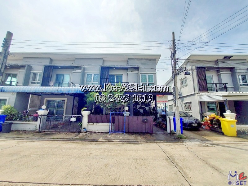 ขายทาวน์เฮ้าส์หลังริม โซนสุวรรณภูมิ-บางนา กม.18 เชื่อมลาดกระบัง บางพลี ใกล้เมกะบางนา ม.หัวเฉียว นิคมอุตสาหกรรม เดินทางสะดวก วงแหวน มอเตอร์เวย์ : มบ.นิรันดร์วิลล์ 10 : 2 ชั้น 19.5 ตร.วา