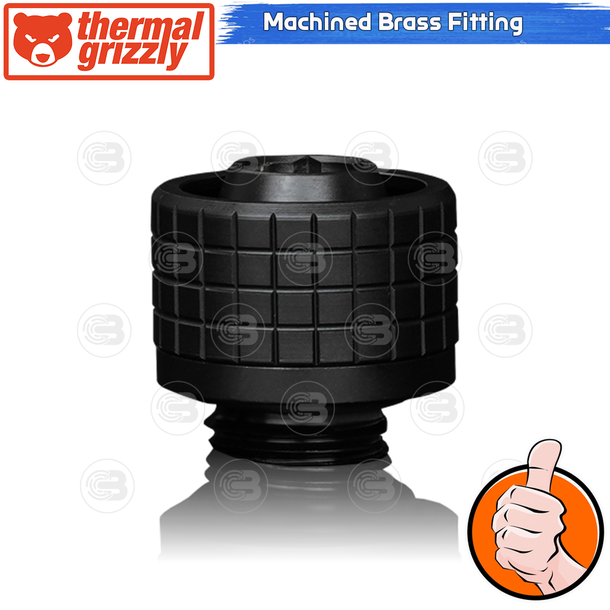 [CoolBlasterThai] Thermal Grizzly DeltaMate Fitting ST16 For Soft Tubes Black Machined Brass