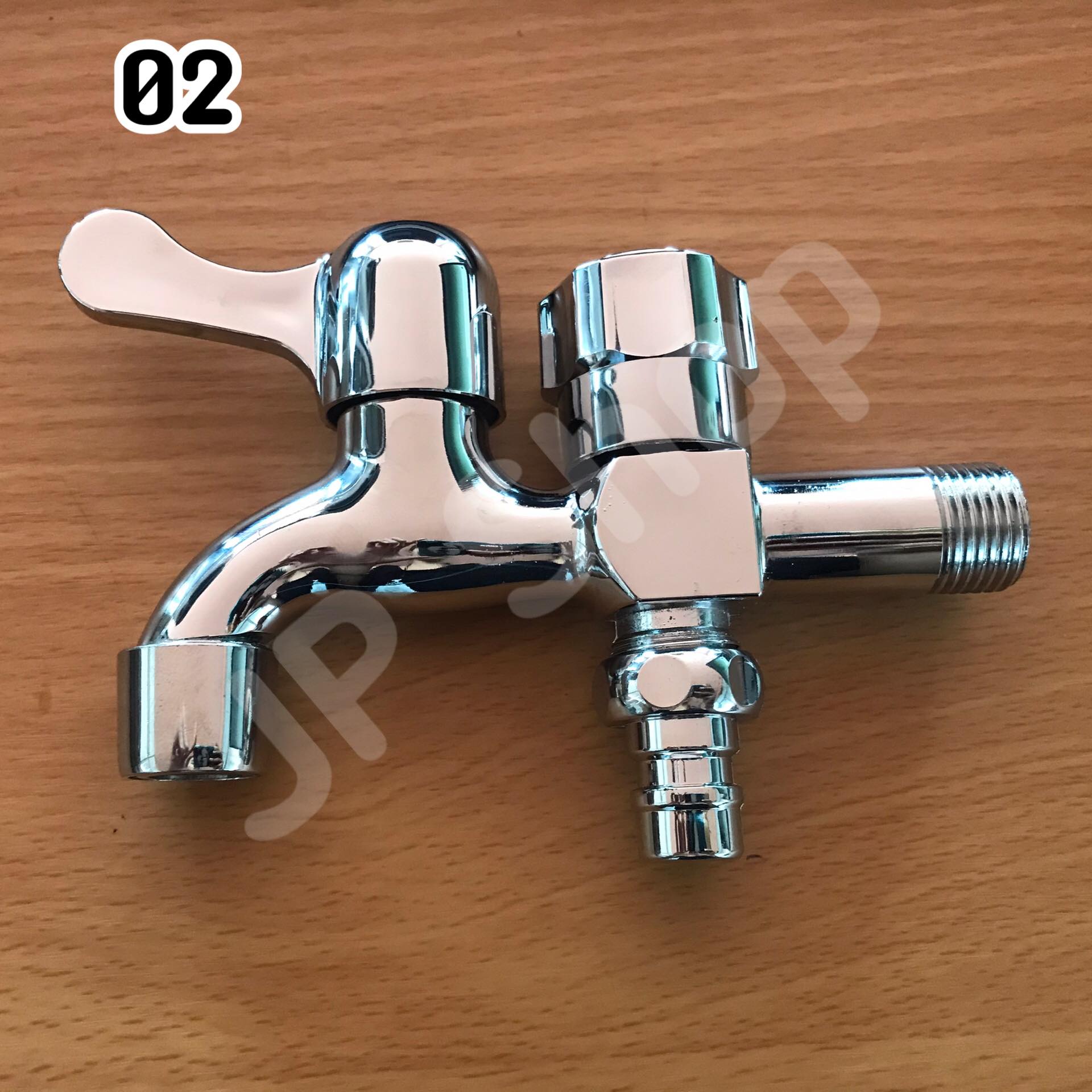 ก๊อกน้ำสแตนเลสวาวล์ด้านในเป็นทองเหลือง ขนาด 4 หุน ก๊อกน้ำอเนกประสงค์ ก๊อกน้ำคู่เครื่องซักผ้า ก๊อกน้ำ หัวก๊อกสระน้ำ ก๊อกน้ำ 2 ทาง02 #002200