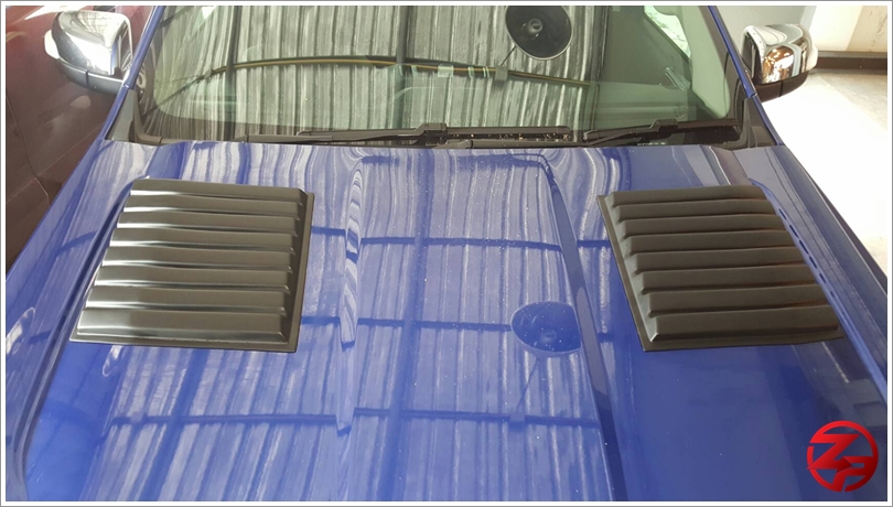 Scoop สกู๊ปฝากระโปรงหน้า Ford Ranger 2015-2021 แบบ 2 ชิ้น สีดำด้าน