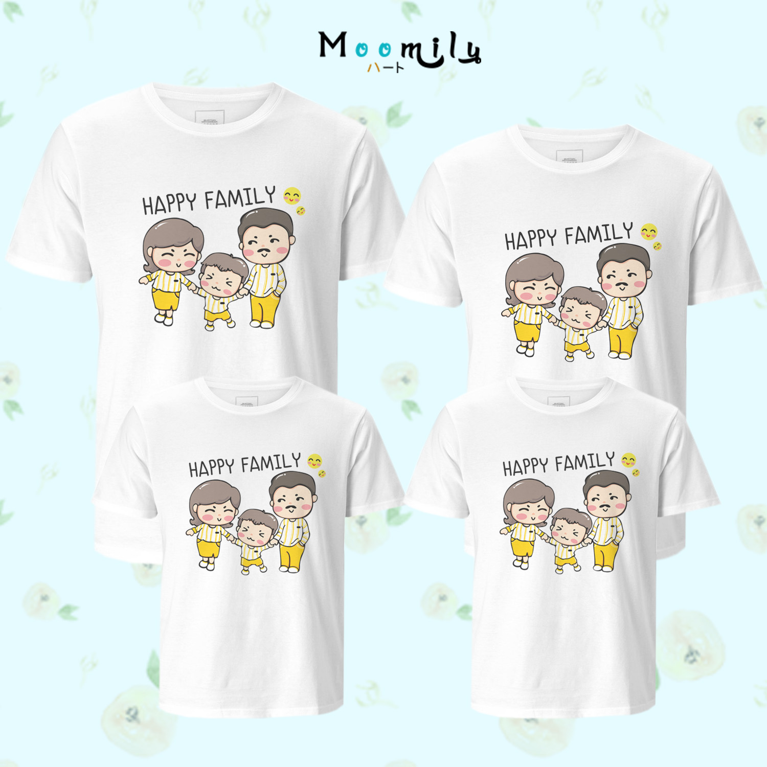 เสื้อครอบครัว 3 คน สำหรับคนมีลูกชาย (ขายเป็นตัว) เสื้อยืด พ่อ แม่ ลูก เสื้อกลุ่ม เสื้อทีม MMLFamilySon