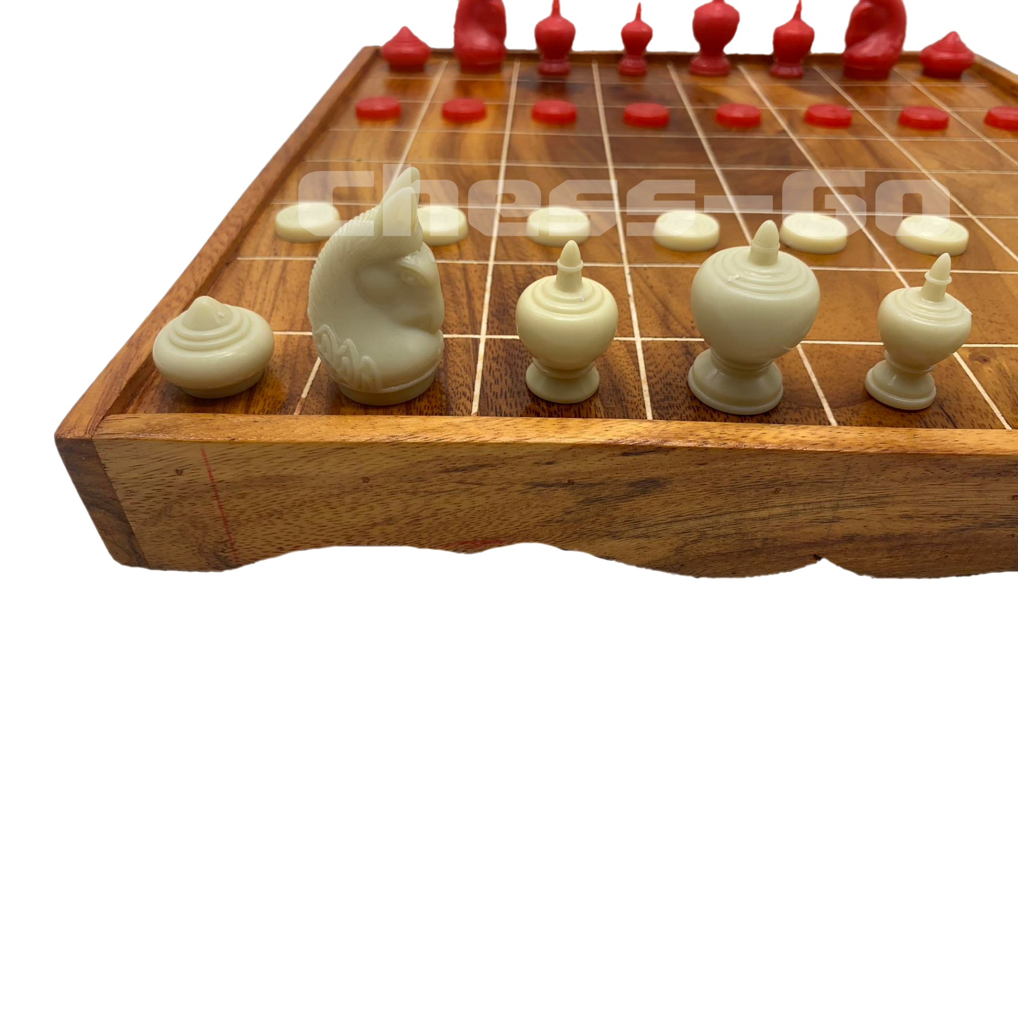 ชุดหมากรุกไทยไม้(กระดานไม้มะค่า+ตัวbermuda)