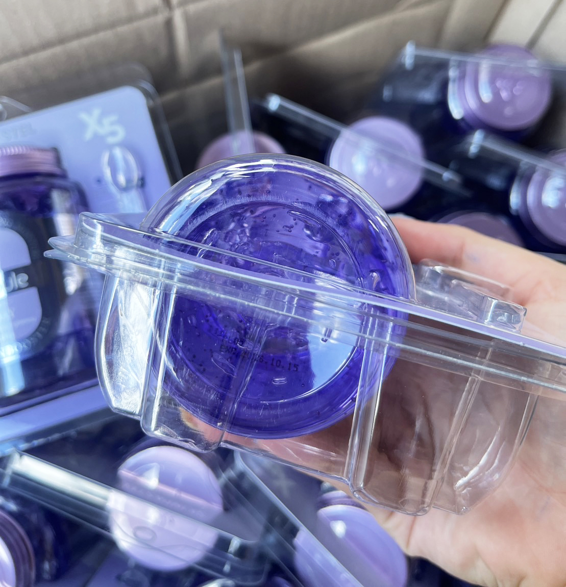 SKINPASTEL X5 All Day Collagen Ampoule 250ml. สลิปปิ้งมาร์คม่วง