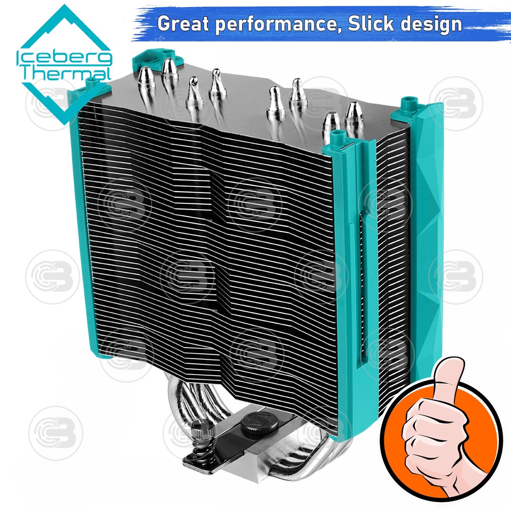 [CoolBlasterThai] Iceberg Thermal IceSLEET G4 OC Teal Multi Compatible Tower CPU Cooler with A-RGB