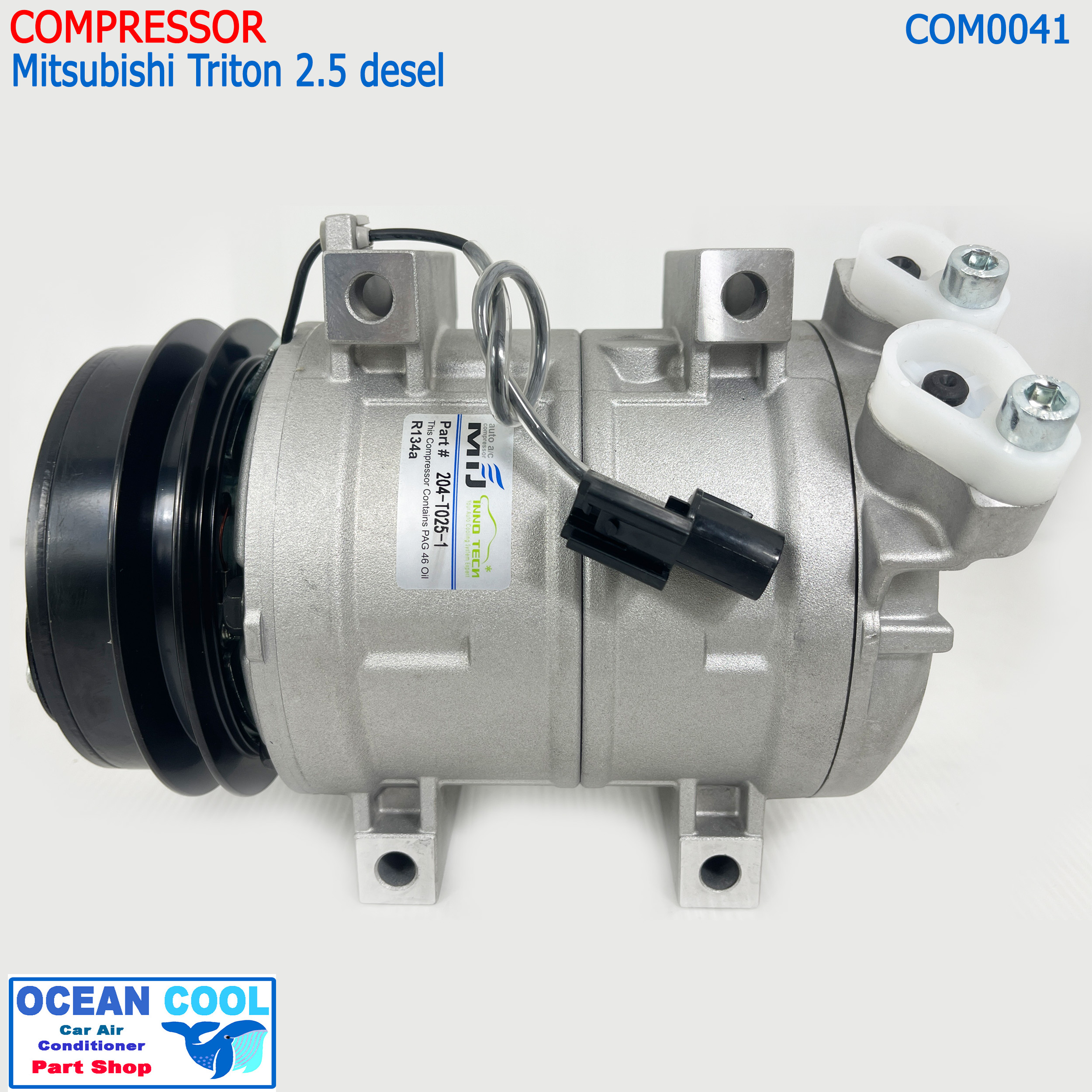 คอมเพรสเซอร์ ไทรทัน เครื่อง 2.5 ดีเซล 2005 - 2014 COM0041 Compressor Mitsubishi Triton 2.5 desel คอมเพลสเซอร์ มิตซูบิชิ ไททัน คอม คอมแอร์รถยนต์ คอมแอร์