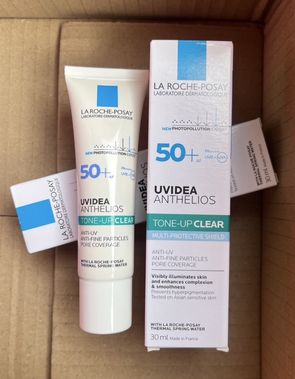 La Roche-Posay Uvidea Tone-up Clear SPF50+ PA++++ 30ml. แพ็คเก็จญี่ปุ่น กันแดดปรับโทนผิวให้สม่ำเสมอ