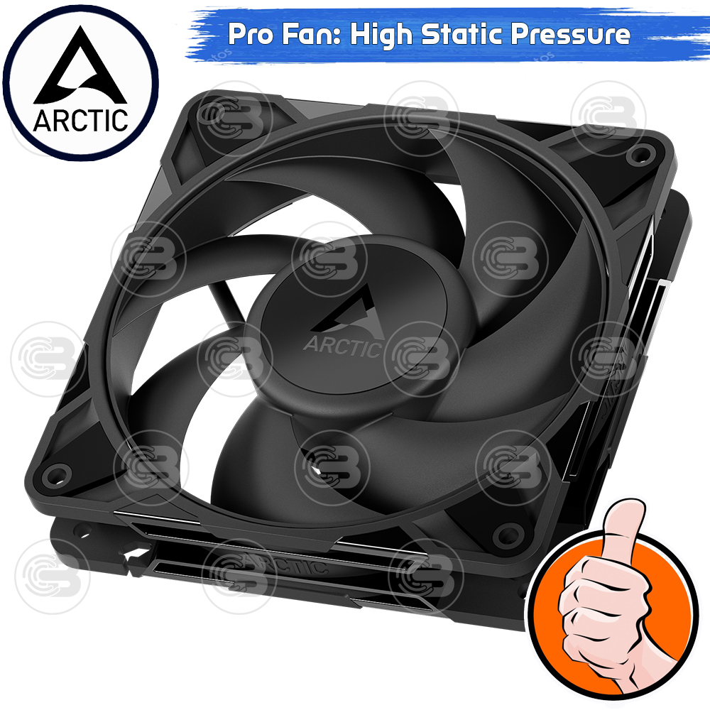 [CoolBlasterThai] ARCTIC P12 PRO PST BLACK (size 120 mm.) PC Fan Case ประกัน 6 ปี