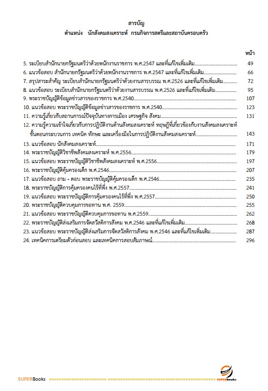 แนวข้อสอบ นักสังคมสงเคราะห์ กรมกิจการสตรีและสถาบันครอบครัว