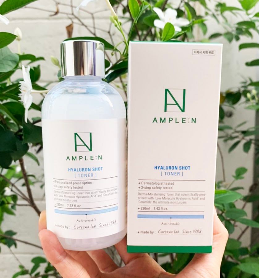 Coreana Ample : N Hyaluron Shot Toner 220ml. โทนเนอร์ ไฮยาลูรอน