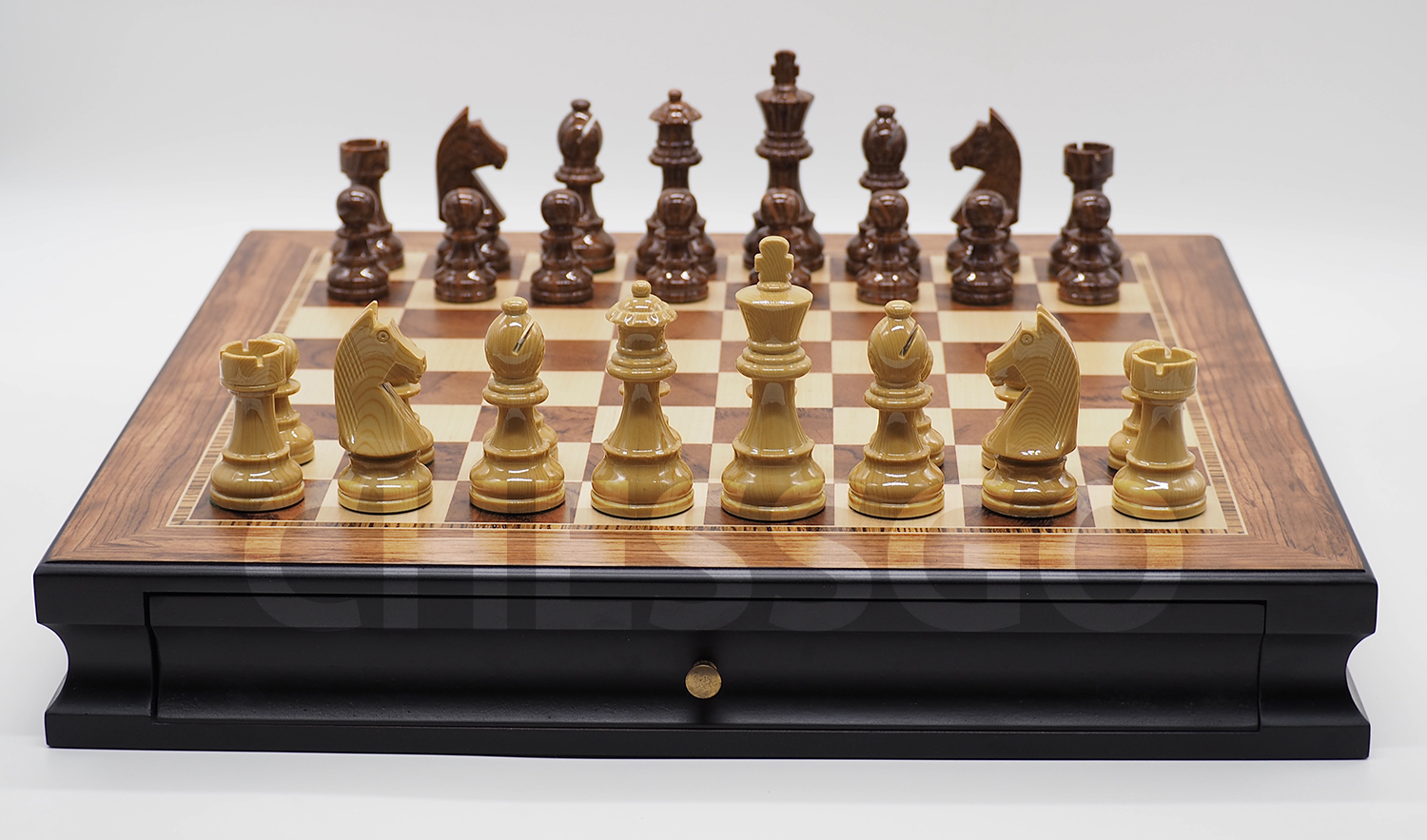 ชุดหมากรุกสากลไม้ German Knight Staunton Wooden Chess Set 4