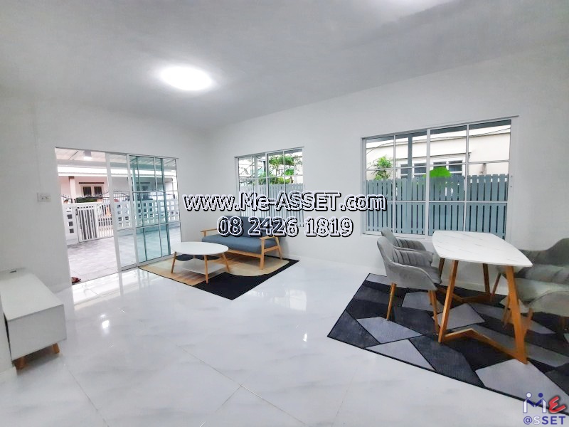 ขายทาวน์เฮ้าส์ หลังริม รีโนเวทใหม่ ย่าน รังสิต ธัญบุรี คลองสาม คลองหลวง ตลาดไทยสมบูรณ์ : ม.พฤกษาบี รังสิต-คลองสาม : 2 ชั้น 24 ตร.วา
