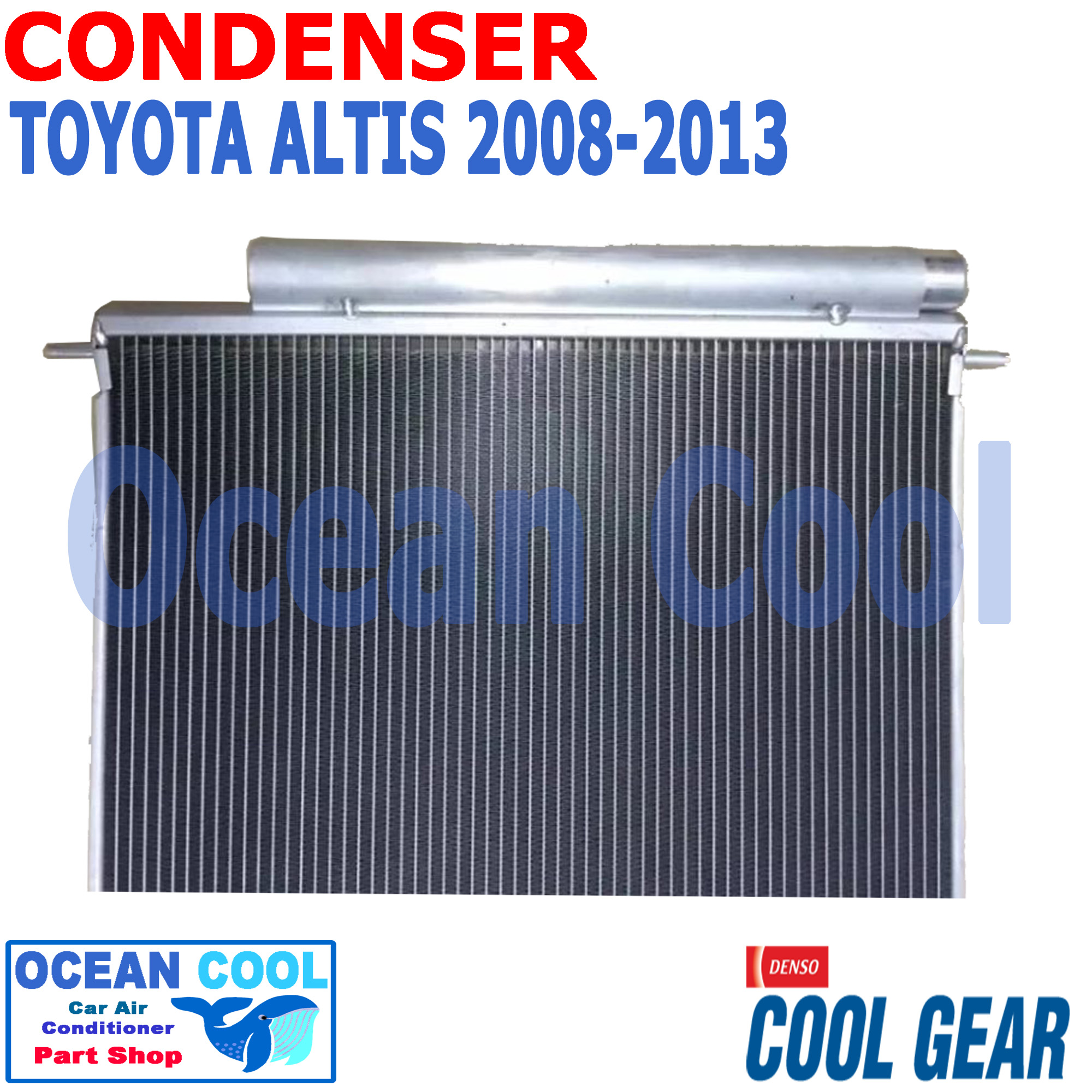 แผงแอร์ โตโยต้า อัลติส 2008 - 2013 CD0045 COOL GEAR DI447780-33404W CONDENSER TOYOTA ALTIS คอนเดนเซอร์ แผงคอยล์ร้อน อะไหล่ แอร์ รถยนต์