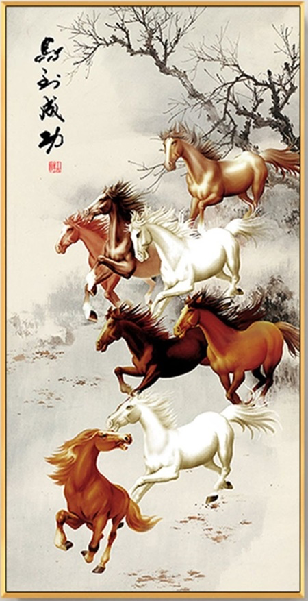 แปดอาชา Eight horse (พิมพ์ลาย)