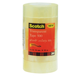 เทปใส แกน 1 นิ้ว 3/4 นิ้วx36 หลา(แพ็ค6ม้วน) สก๊อตช์ 500